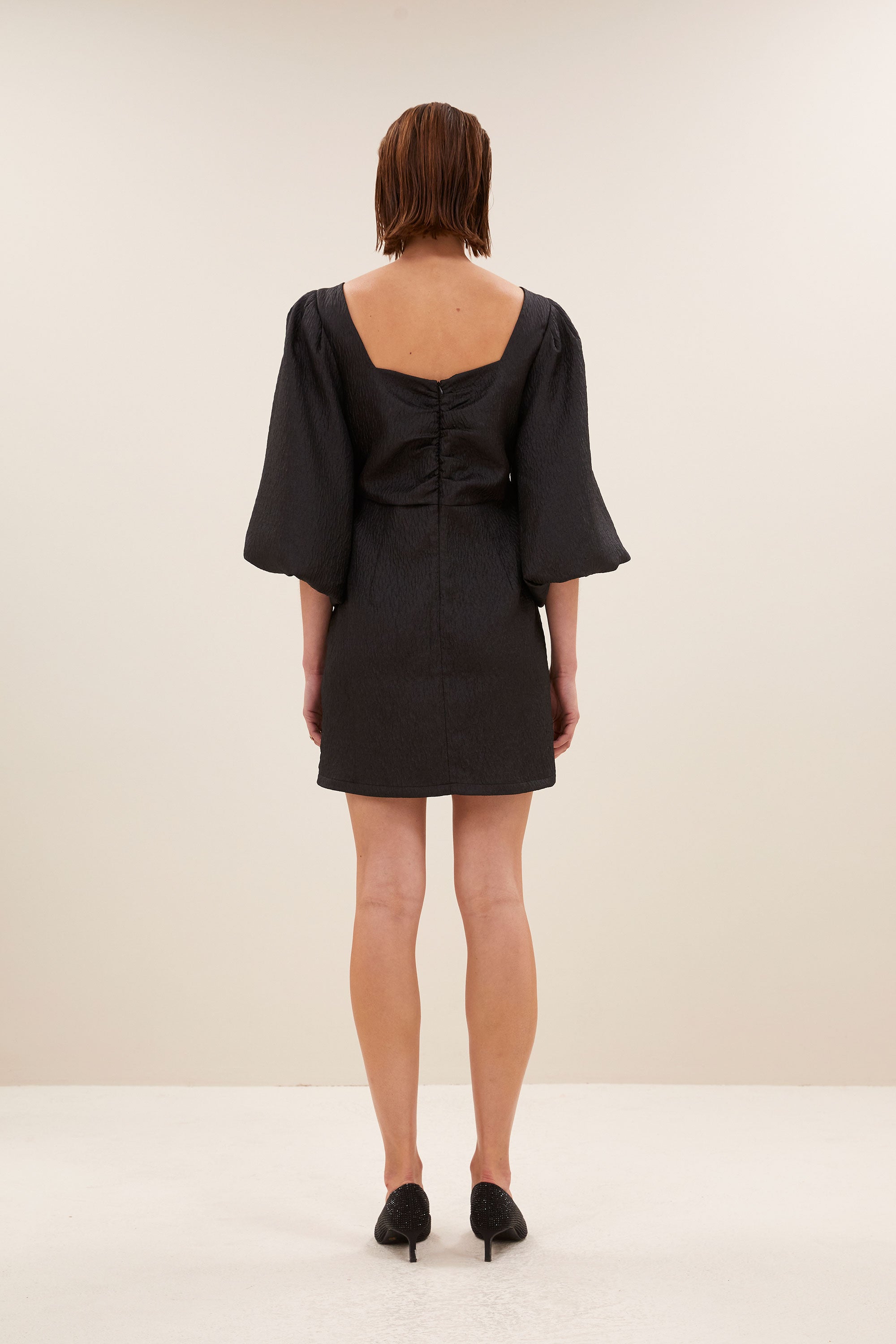 mimi bubble dress | jet black