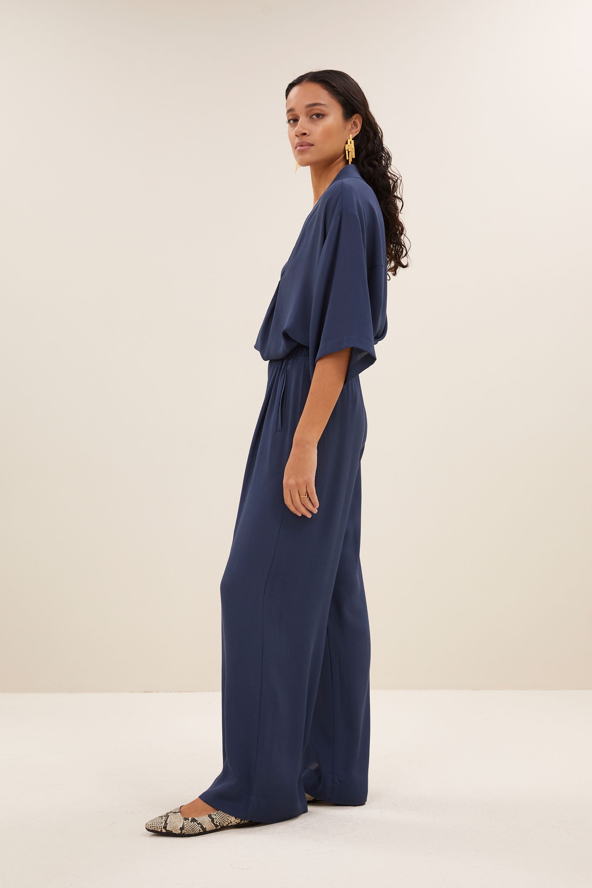 owen viscose blouse | winter blue