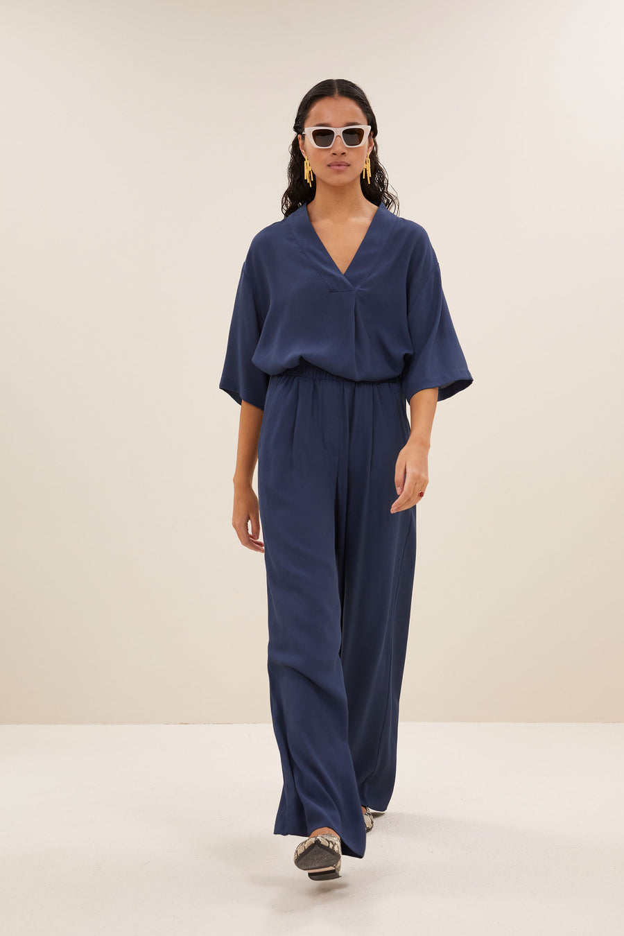 owen viscose blouse | winter blue