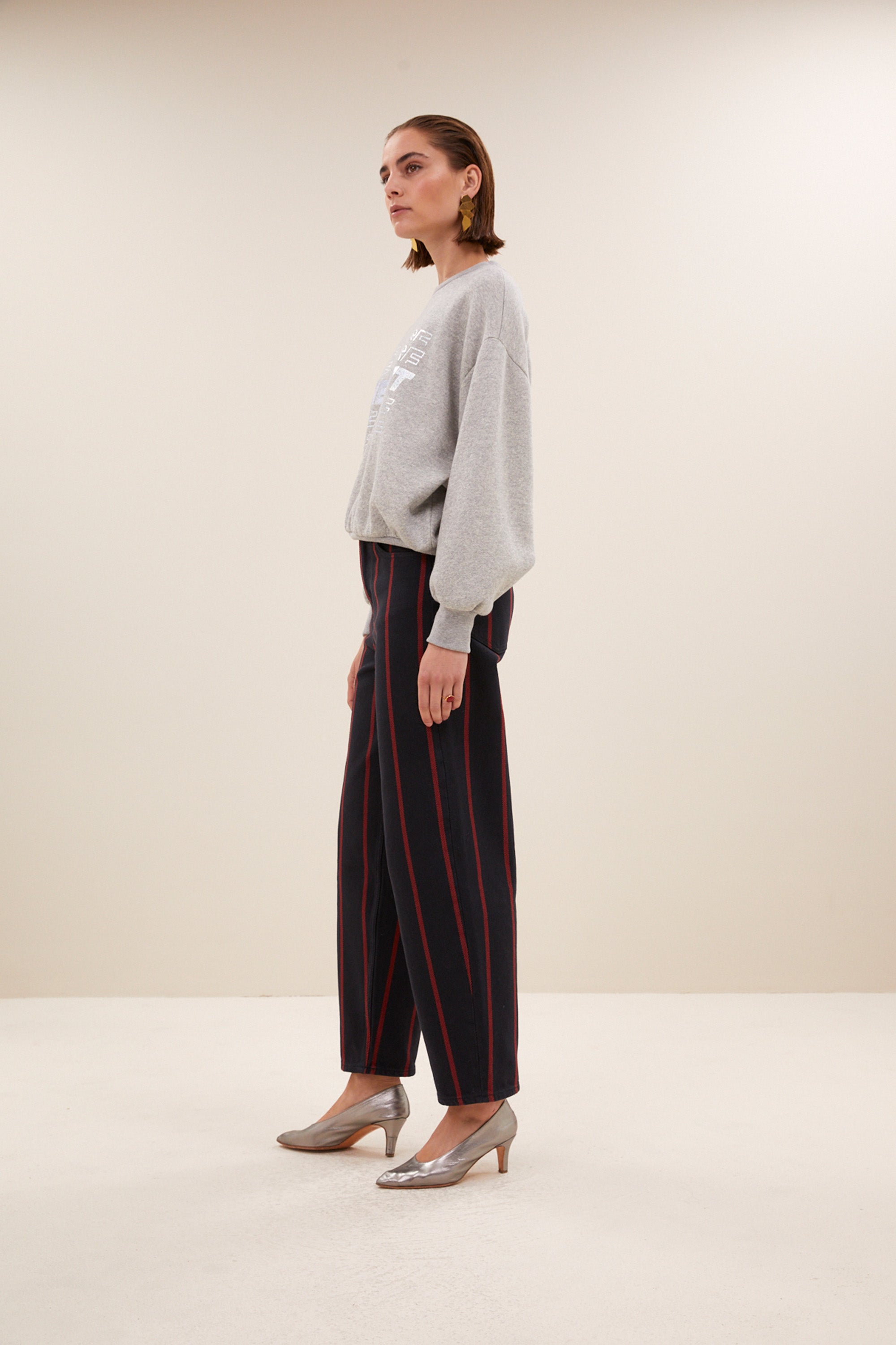 bibi nights melee sweater | grey melee