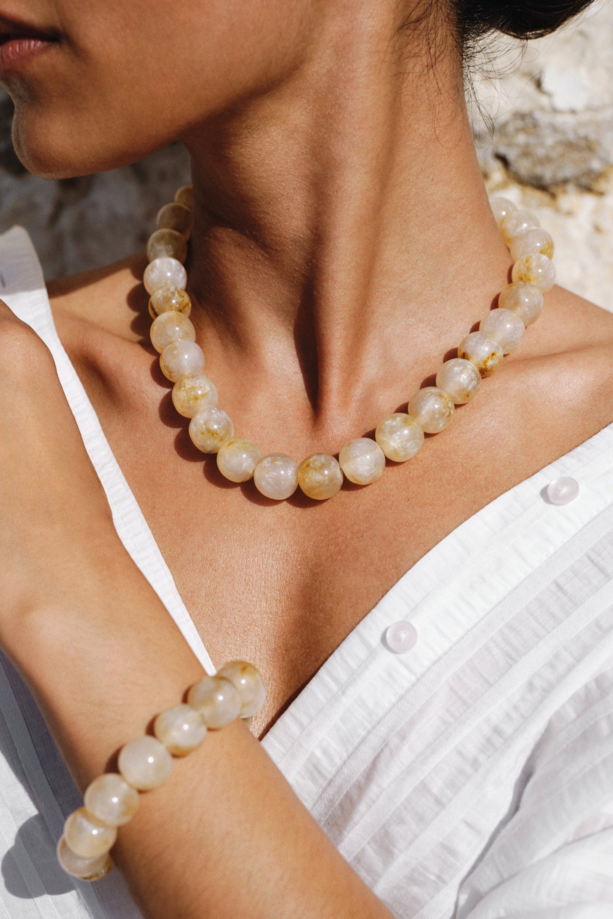 micky necklace | ivory