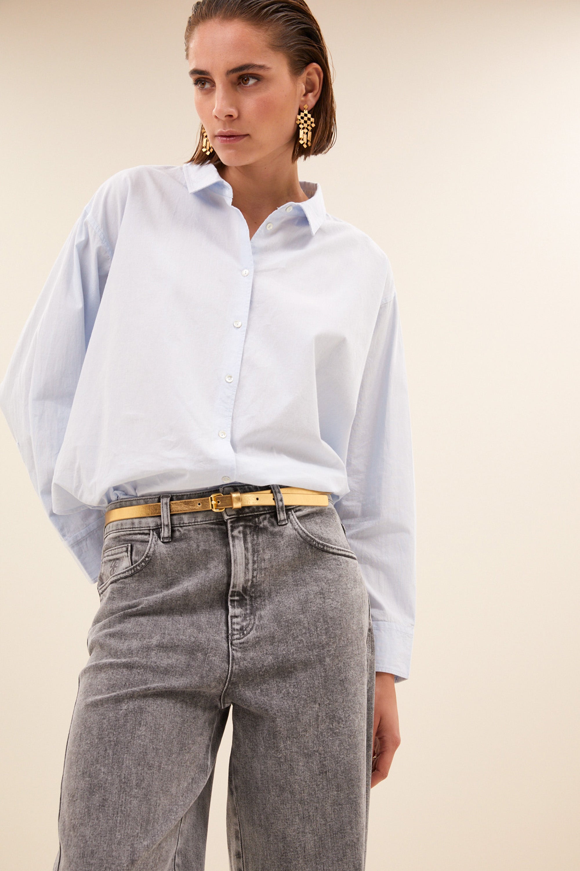 julie gloss belt | metallic gold