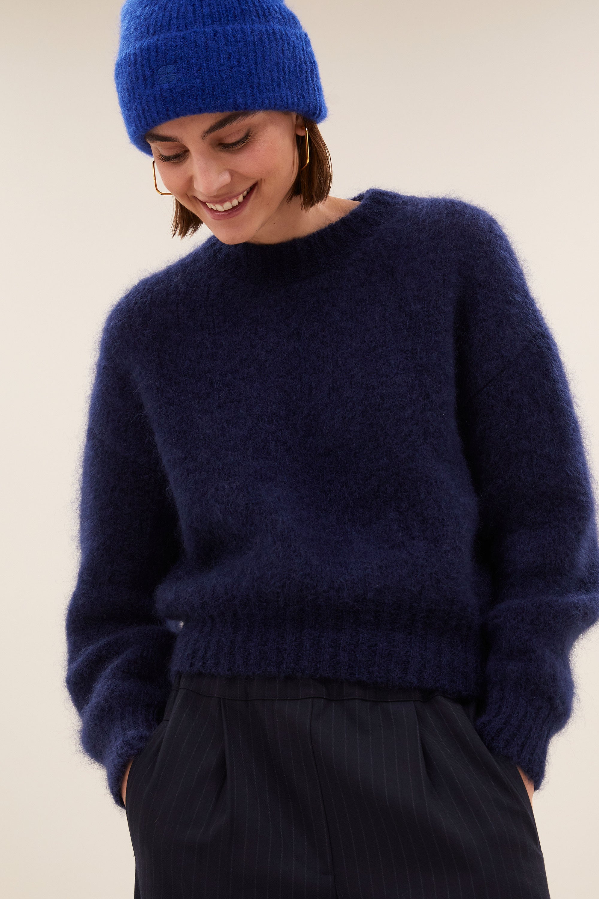 logo beanie | queens blue