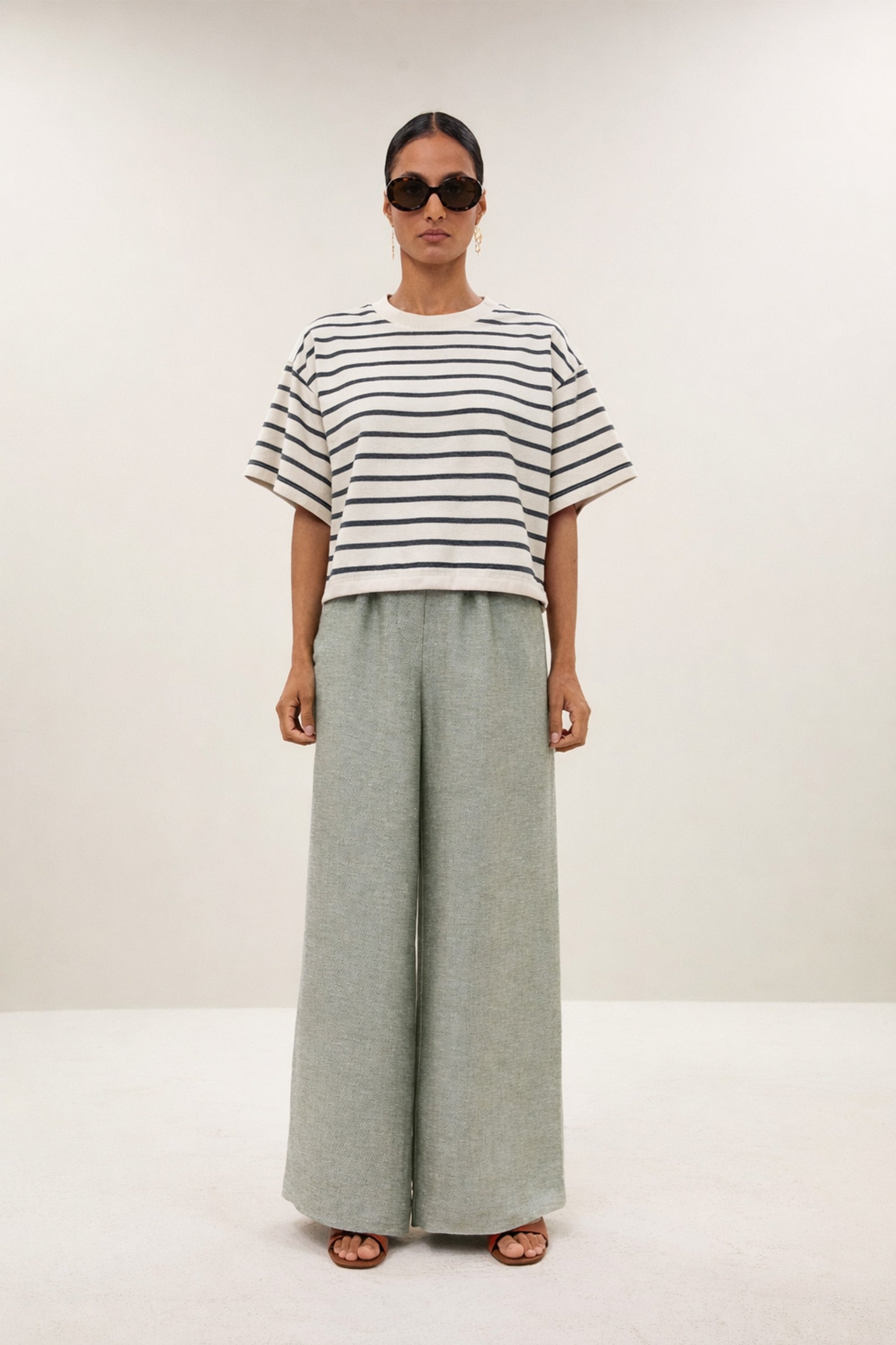 bobbi stripe top | black breton stripe