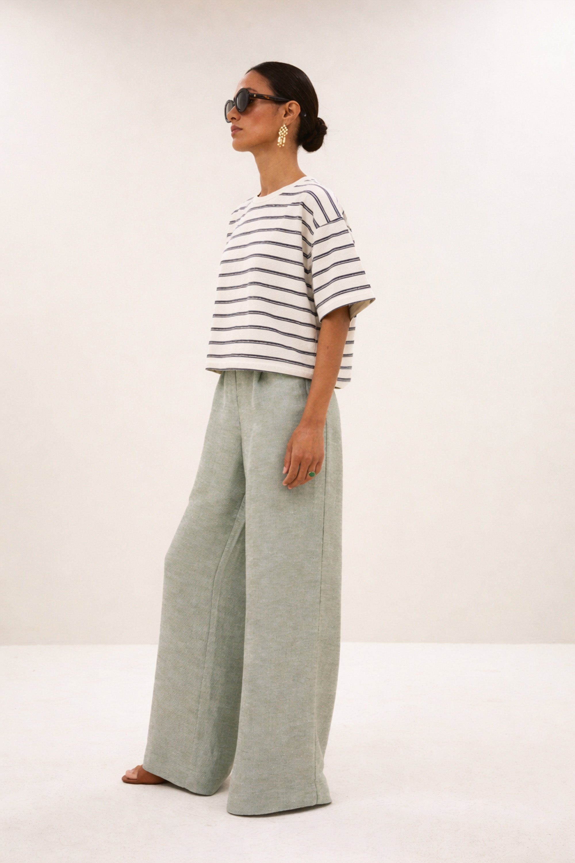 bobbi stripe top | black breton stripe