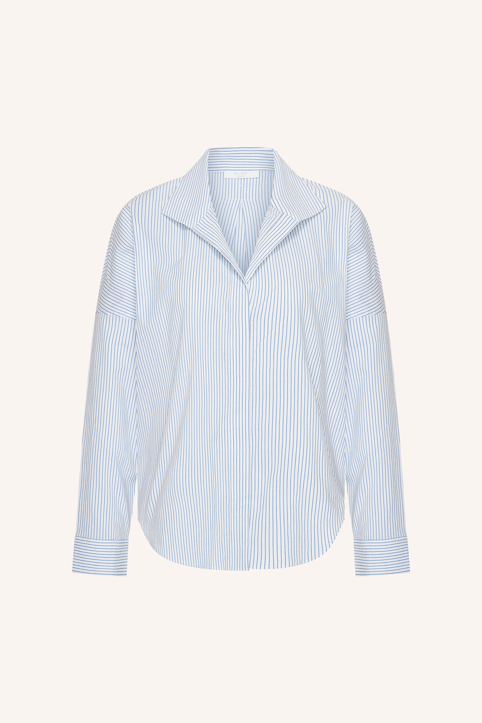 jule stripe blouse | blue seer stripe