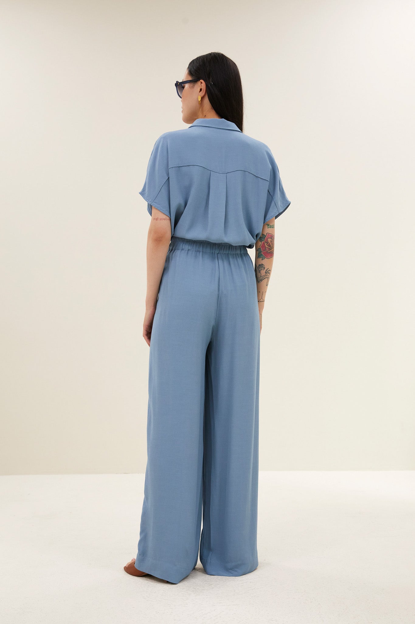 barley viscose blouse | blue stone