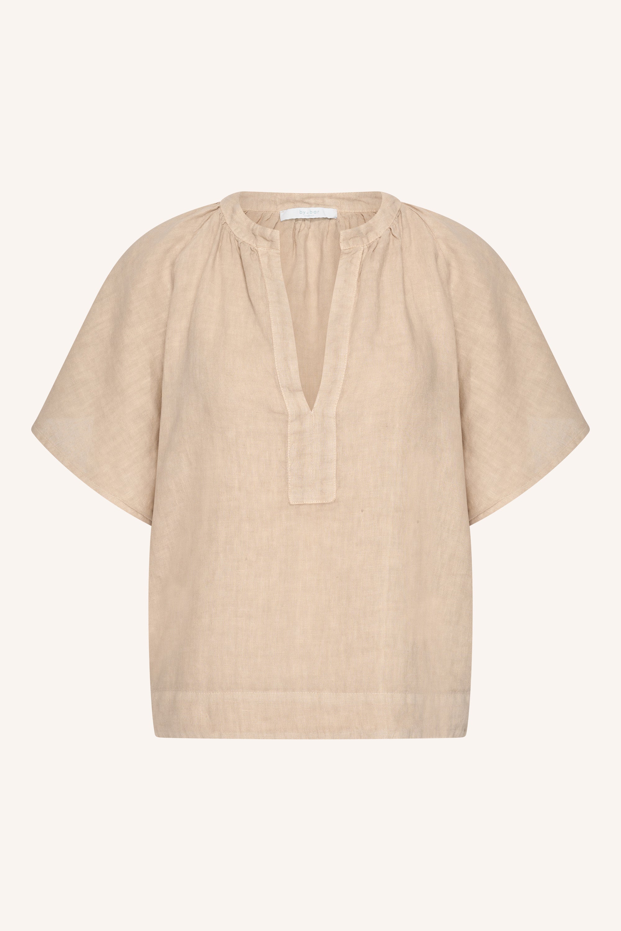vina linen blouse | biscuit