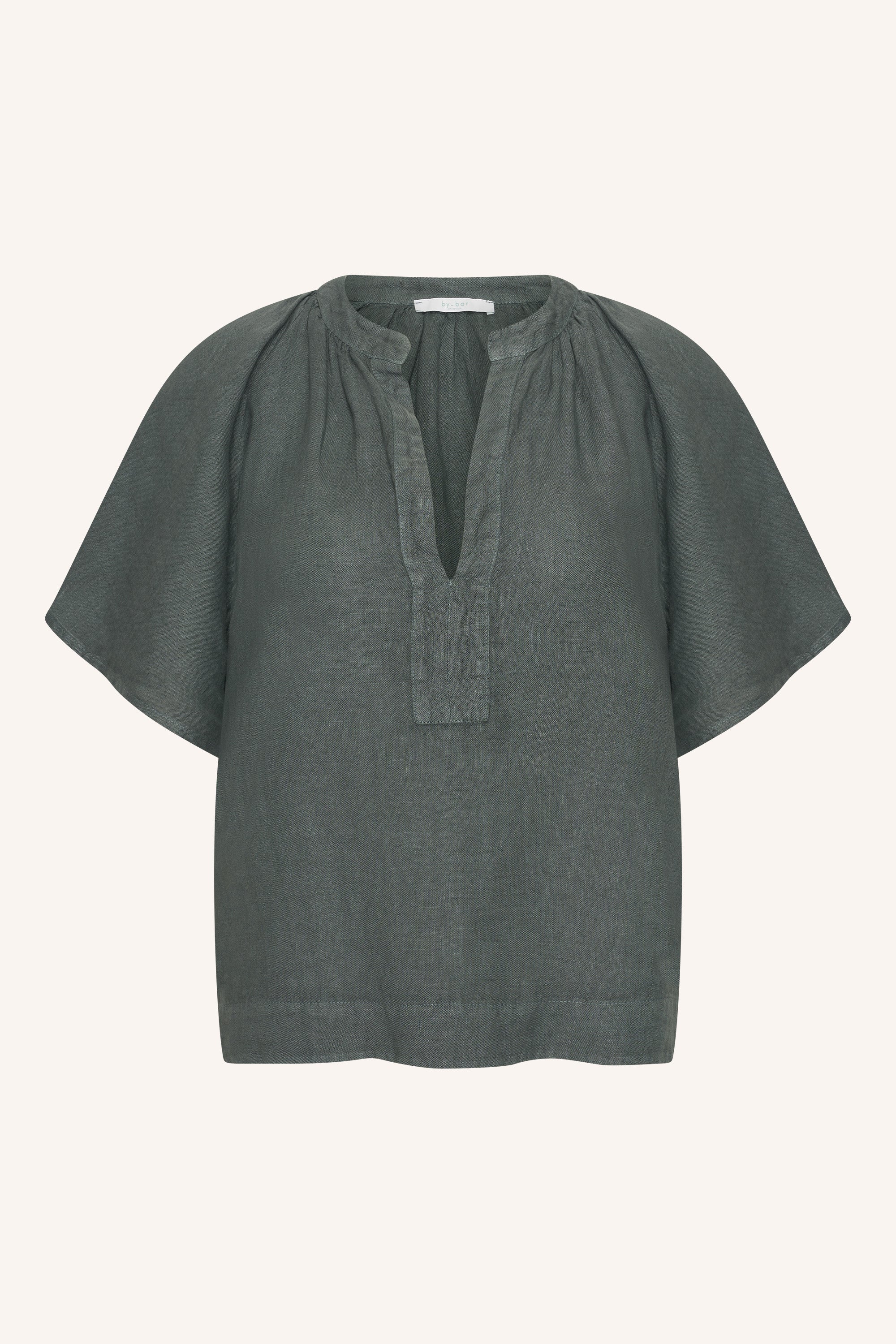 vina linen blouse | charcoal