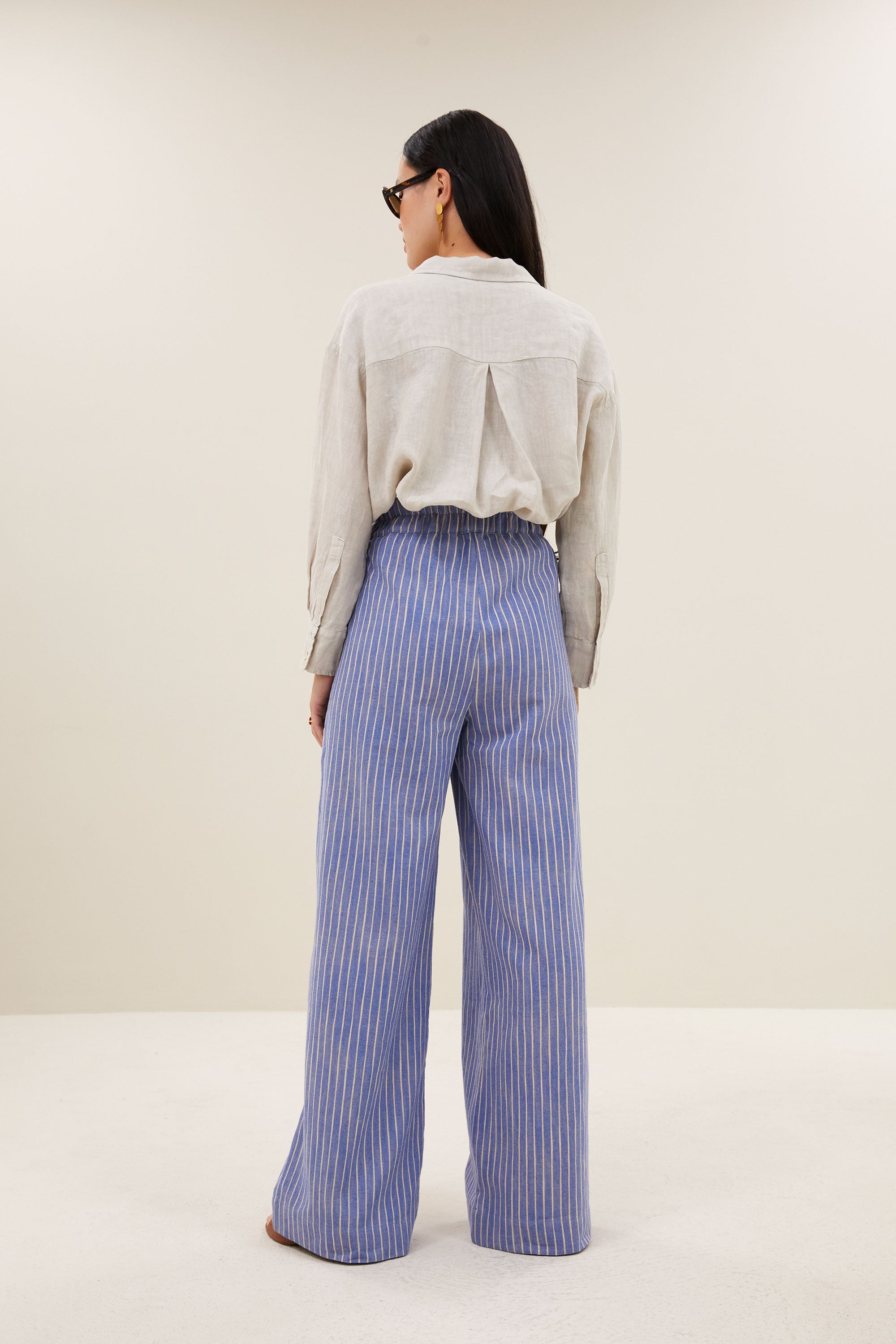 nima linen blouse | chalk