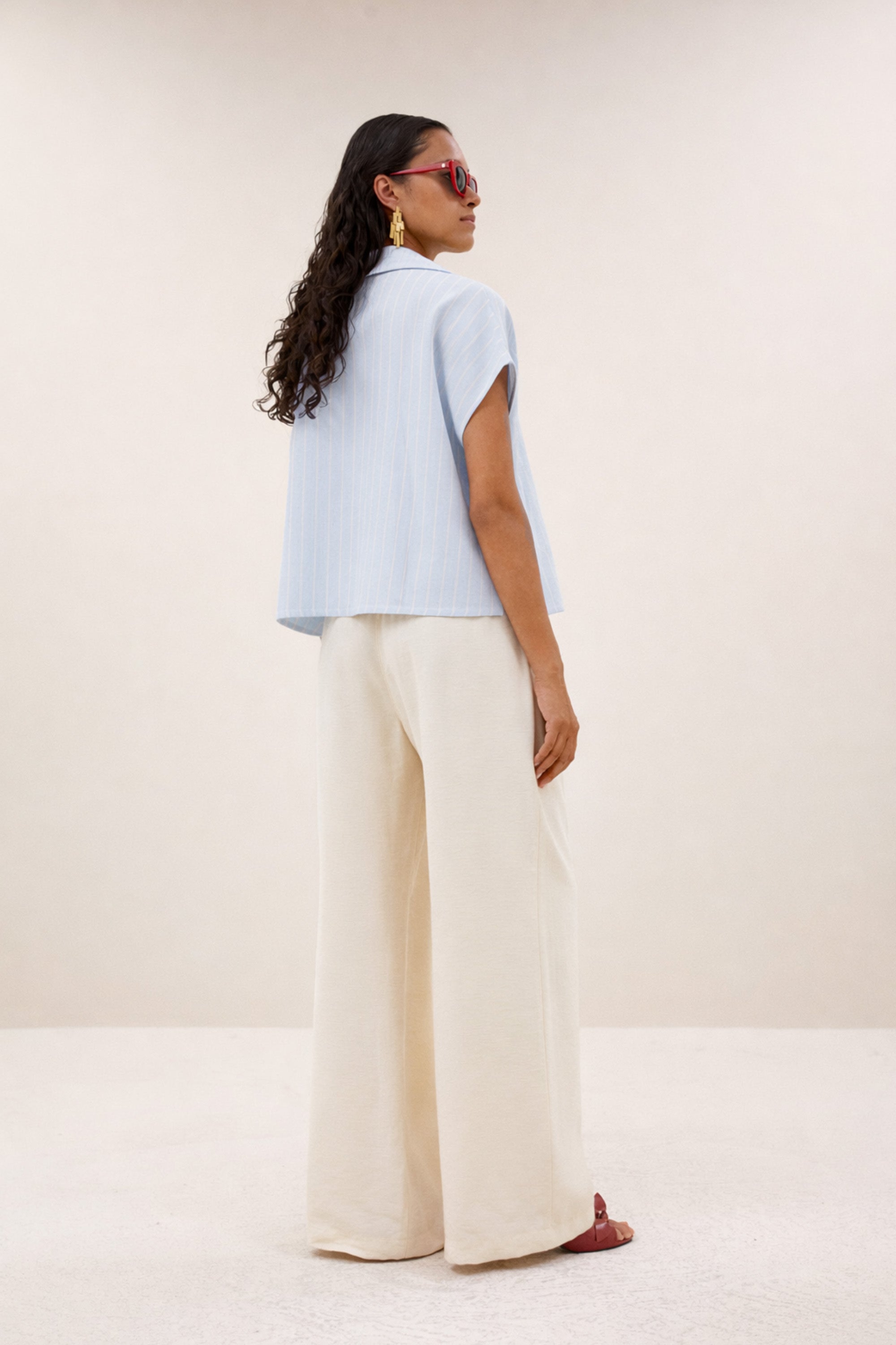 sunny stripe blouse | sintra blue stripe