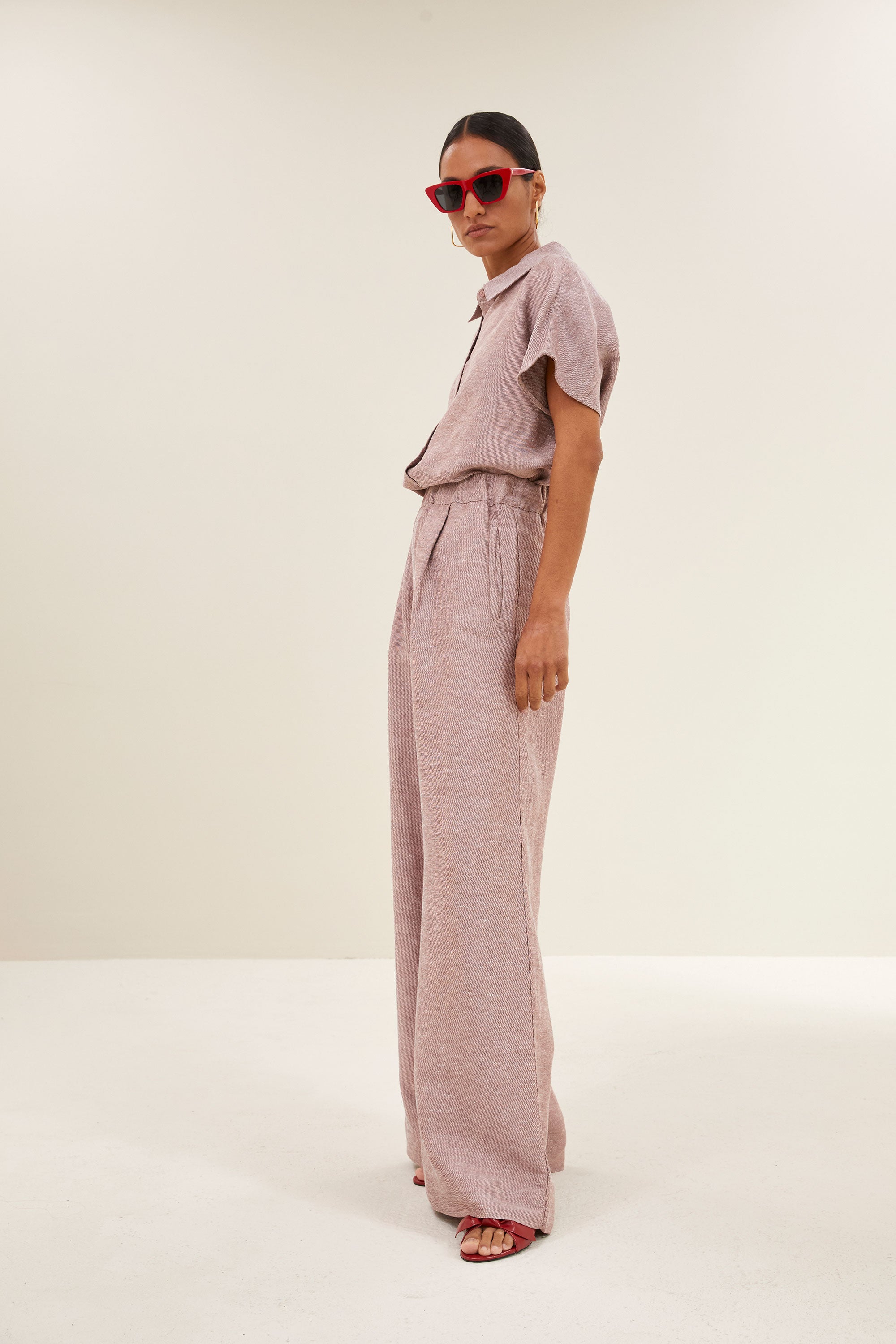 celin gloss pants | mellow rose