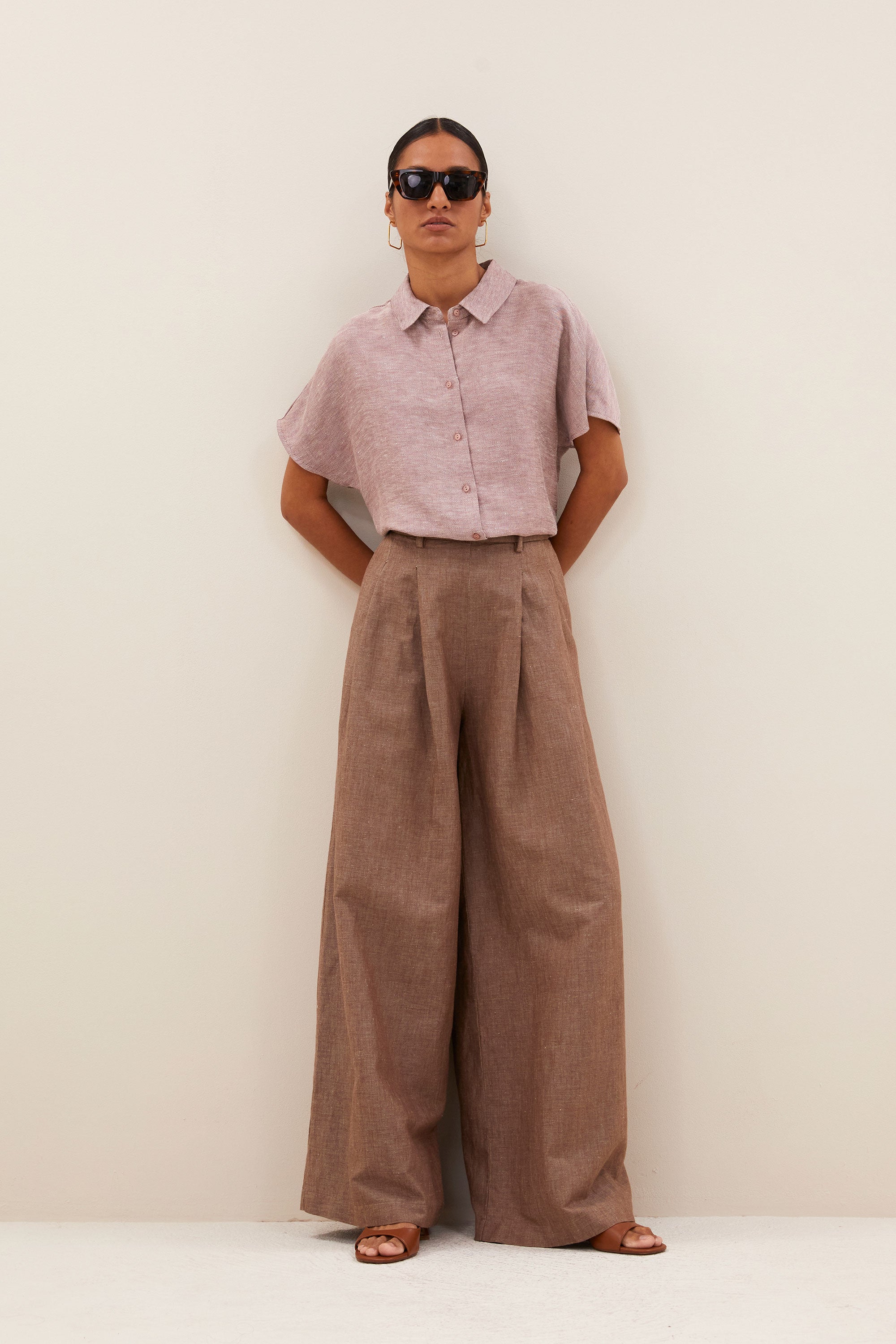 barley gloss blouse | mellow rose