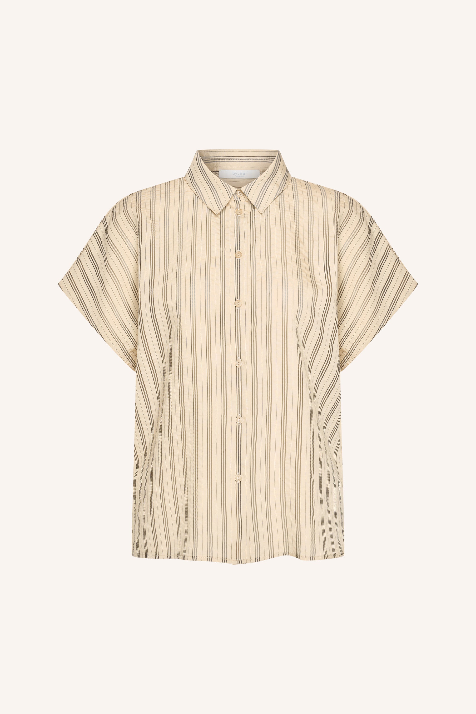 barley seer stripe blouse | jet black stripe