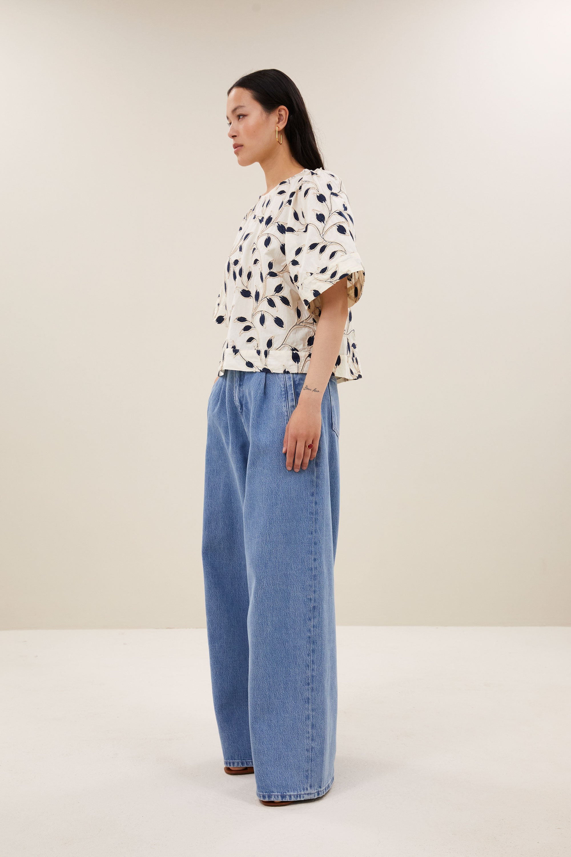 olivia botanic blouse | midnight