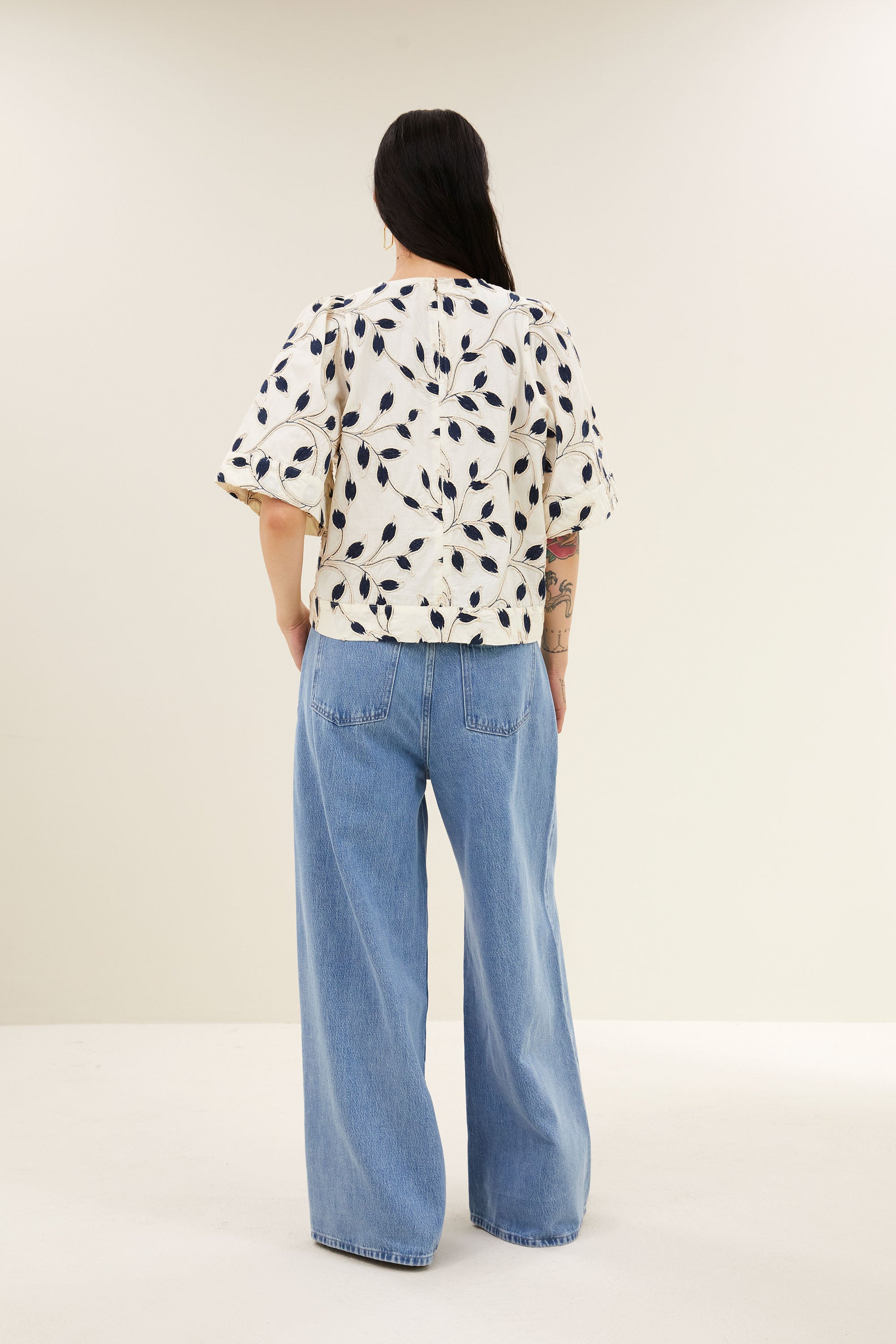 olivia botanic blouse | midnight