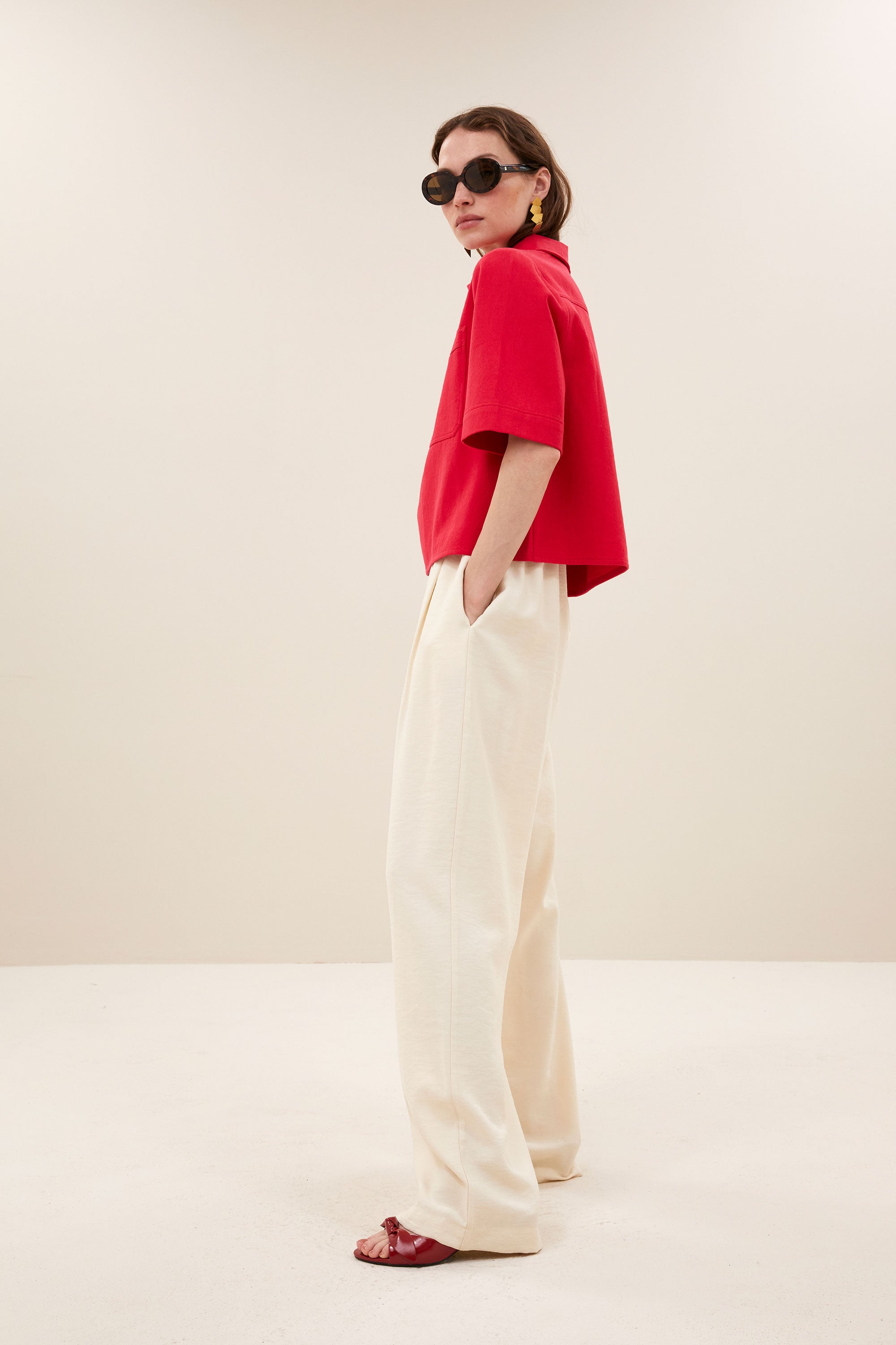 philipe twill top | lollipop