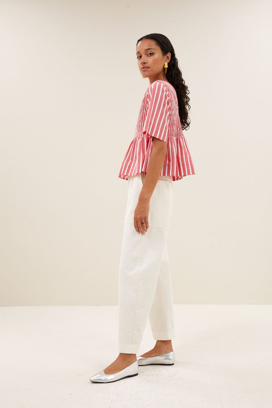 top-runa-stripe-top-red-stripe-by-bar-Vooraanzicht
