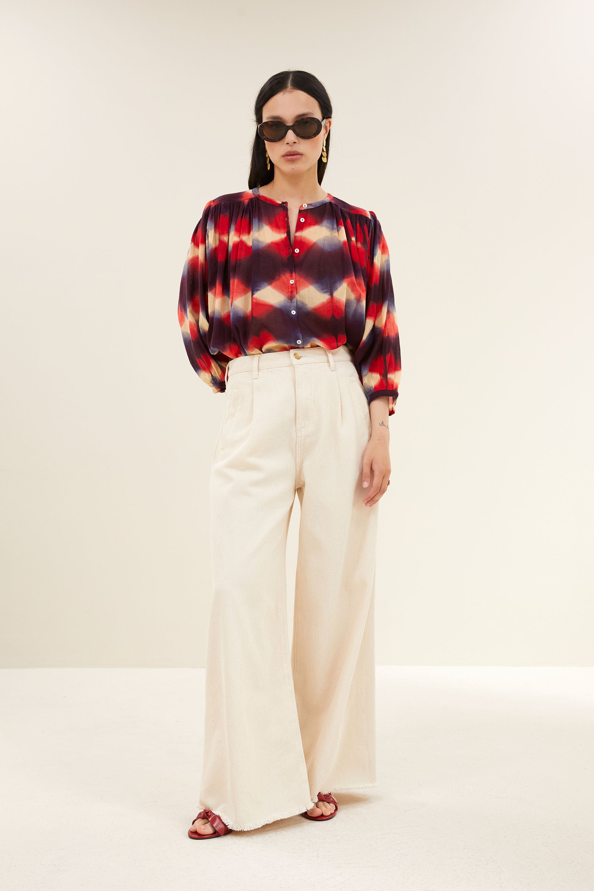 lux grain jeans | raw white