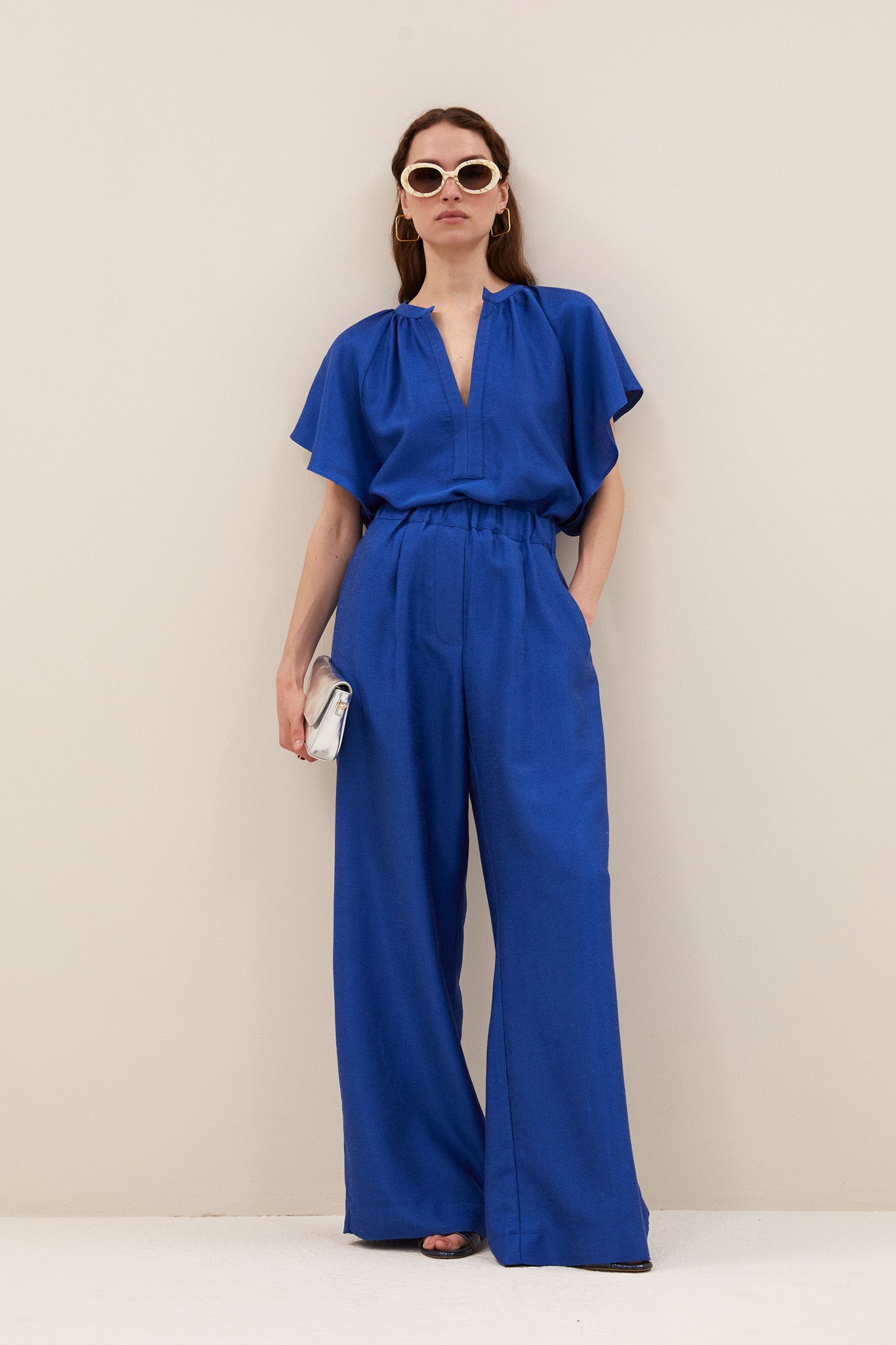 celin gloss pants | kingsblue