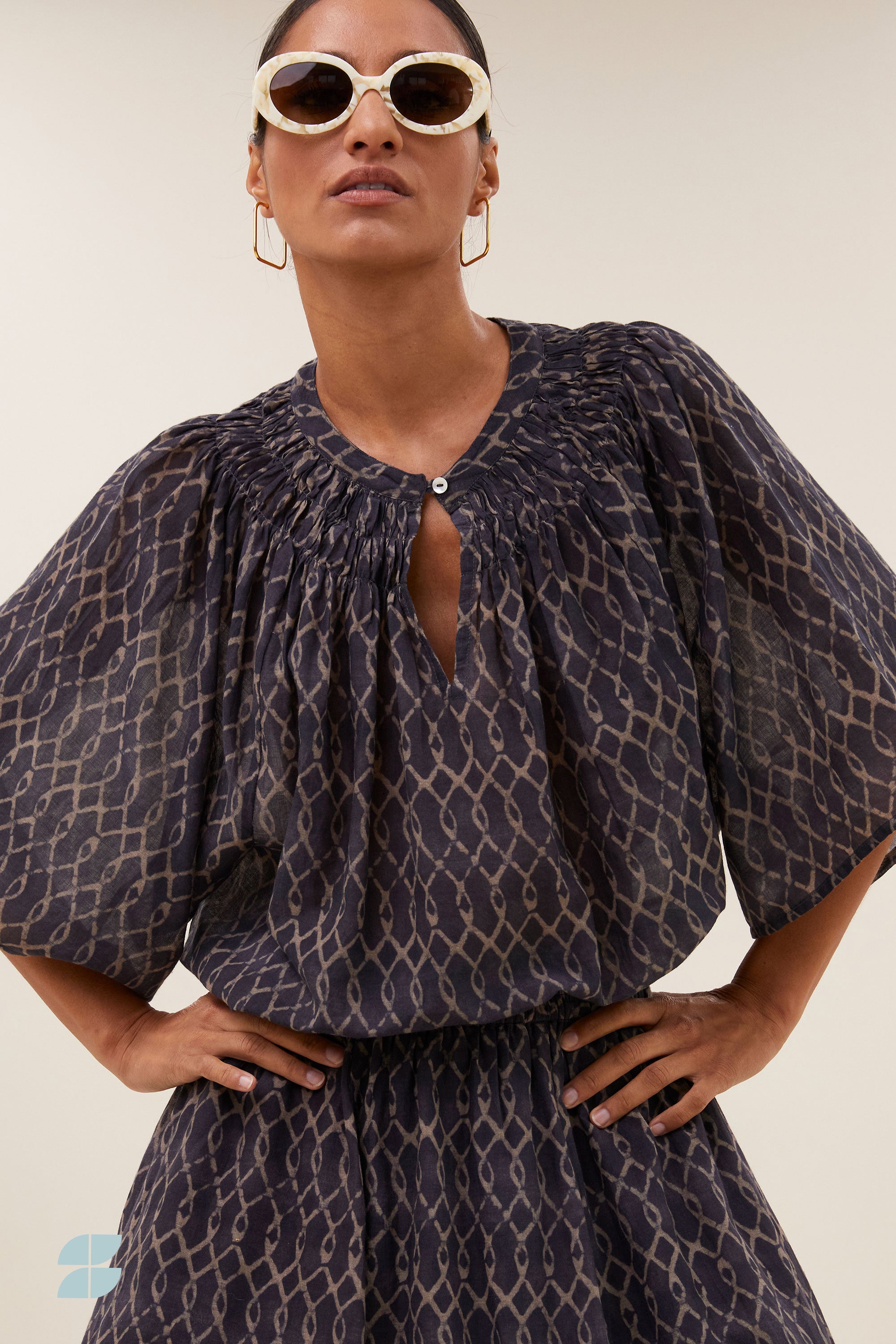 este marqi blouse | marqi print