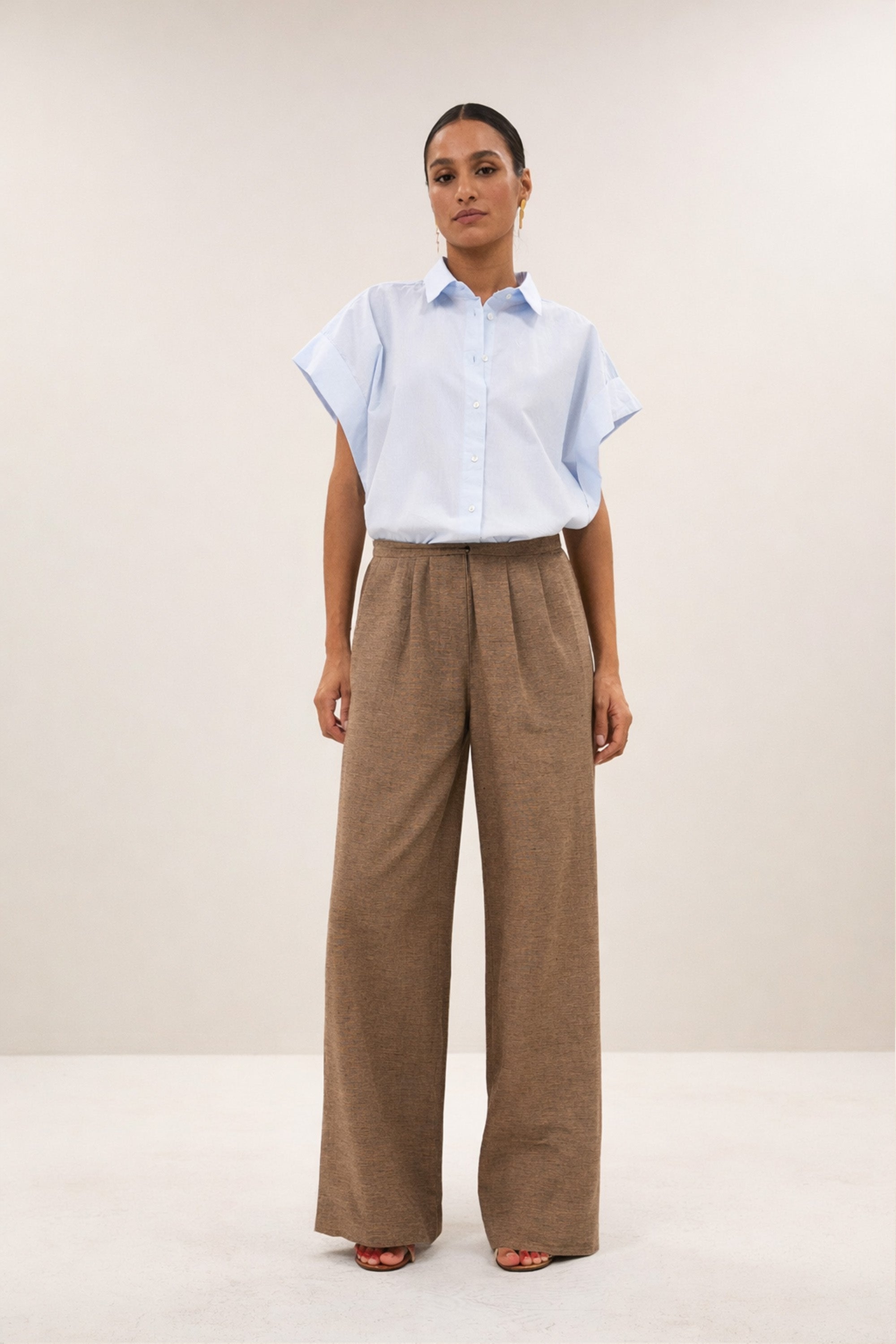 pixie chambray blouse | light blue