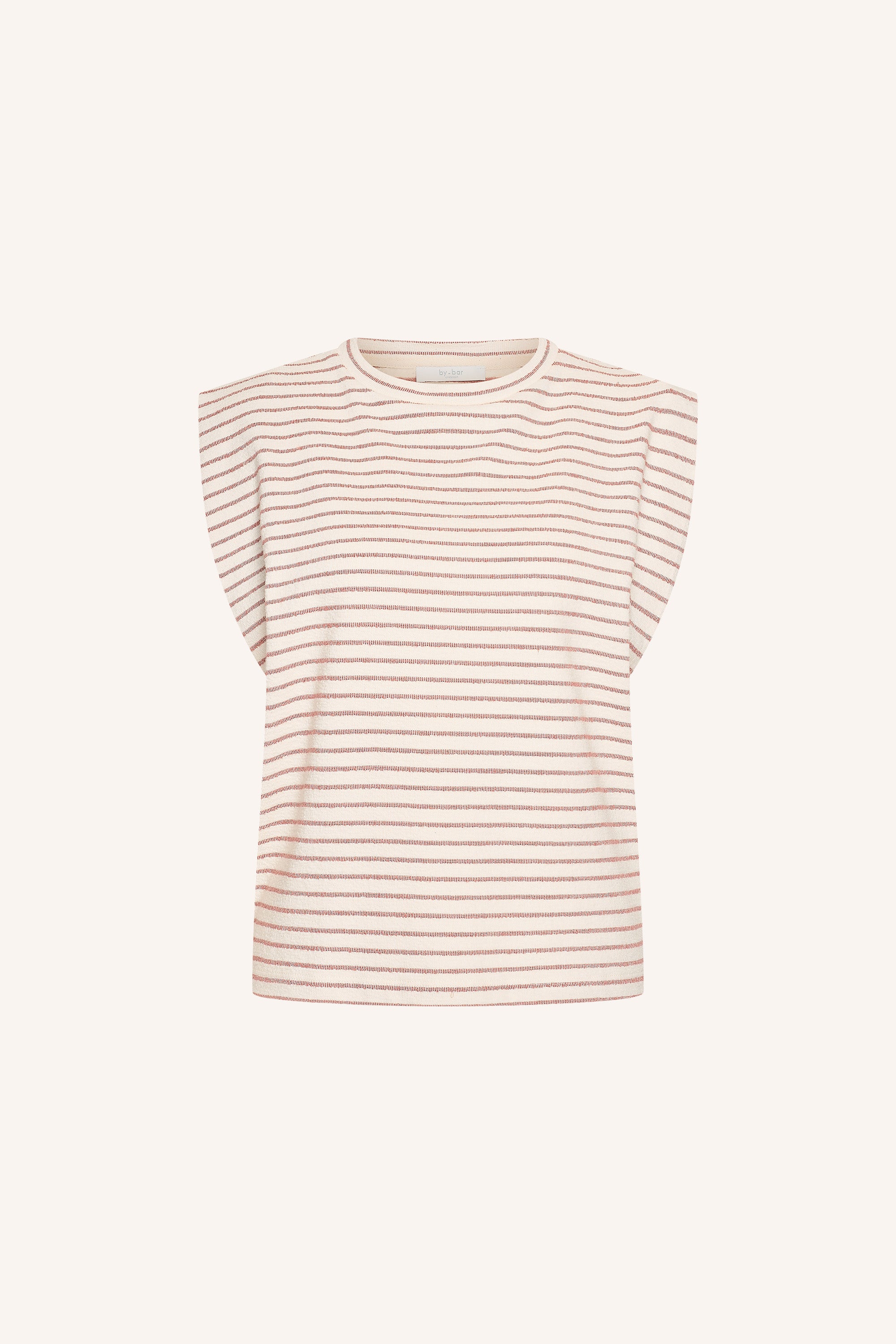 diede heavy jersey stripe top | sunset rose stripe