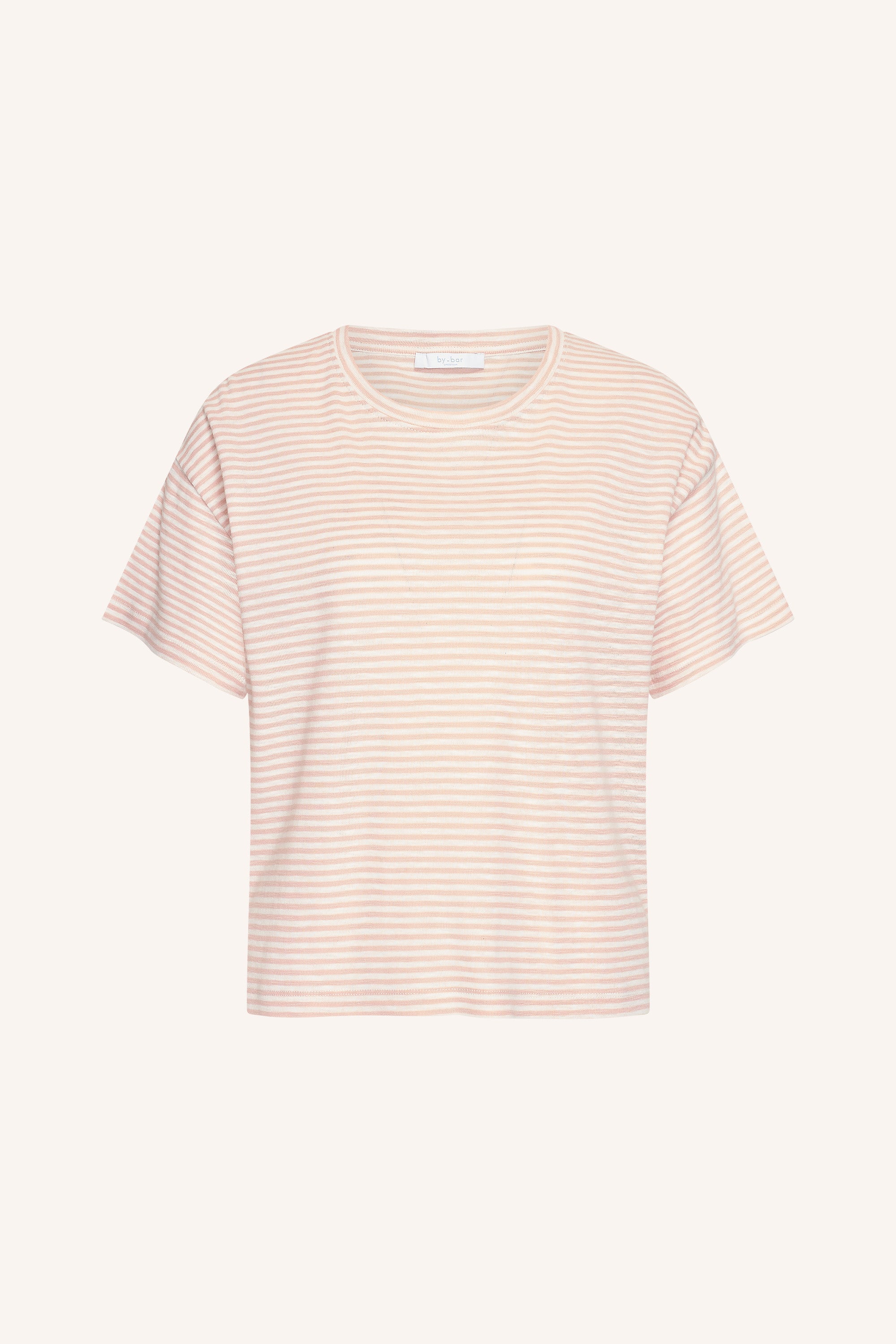 mace flame stripe top | light rose stripe