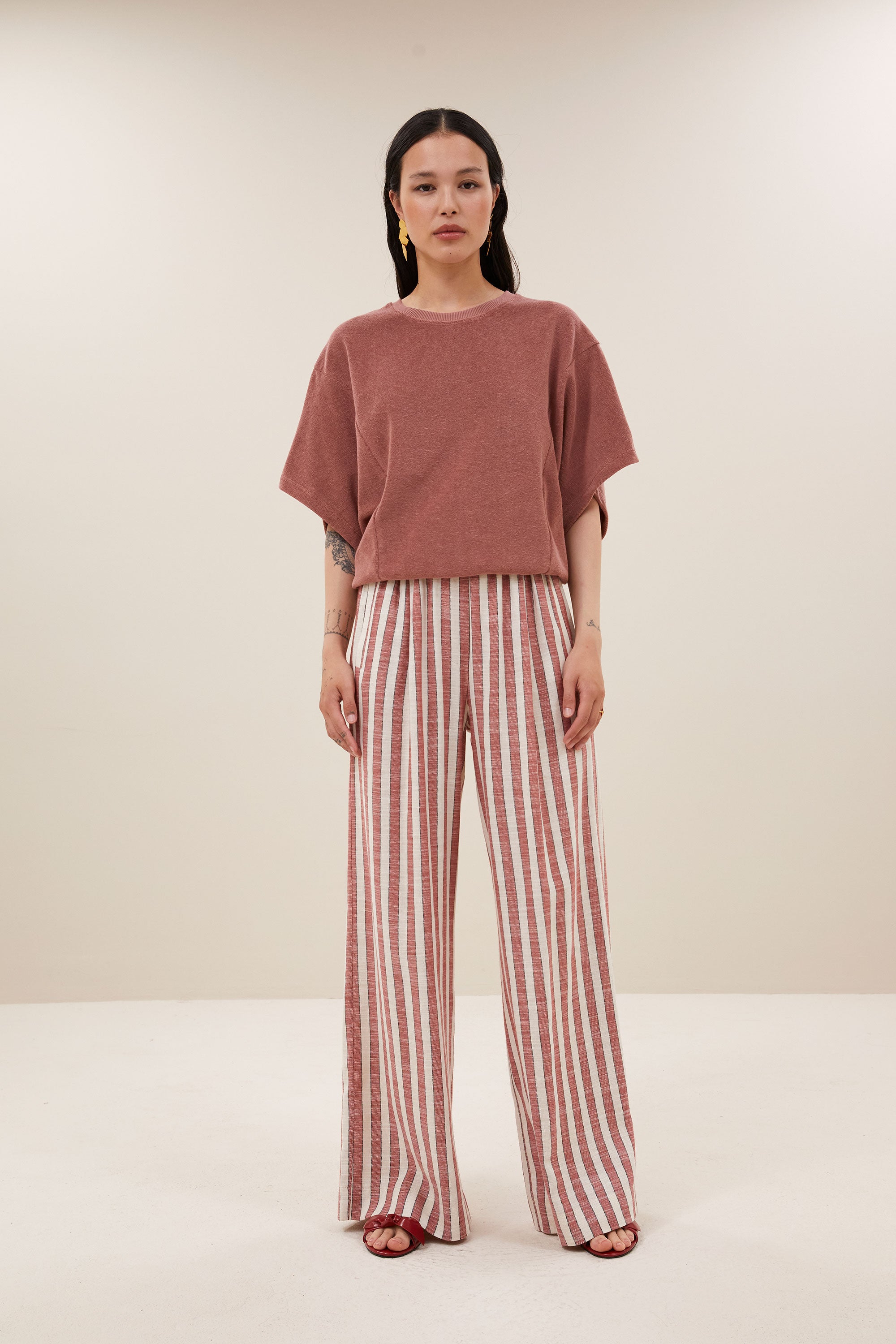 nuki slub top | withered rose