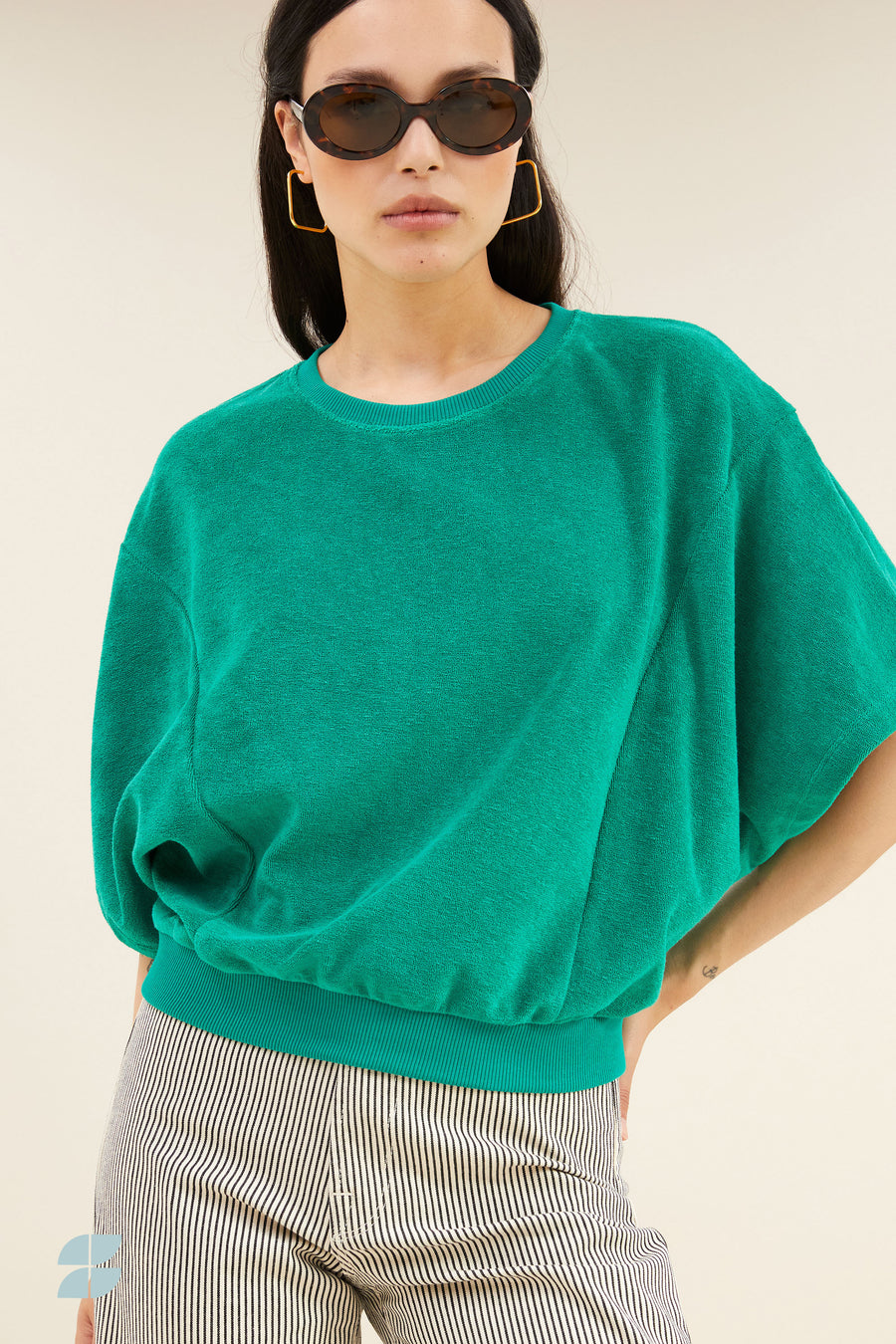 nuki slub top | green lake