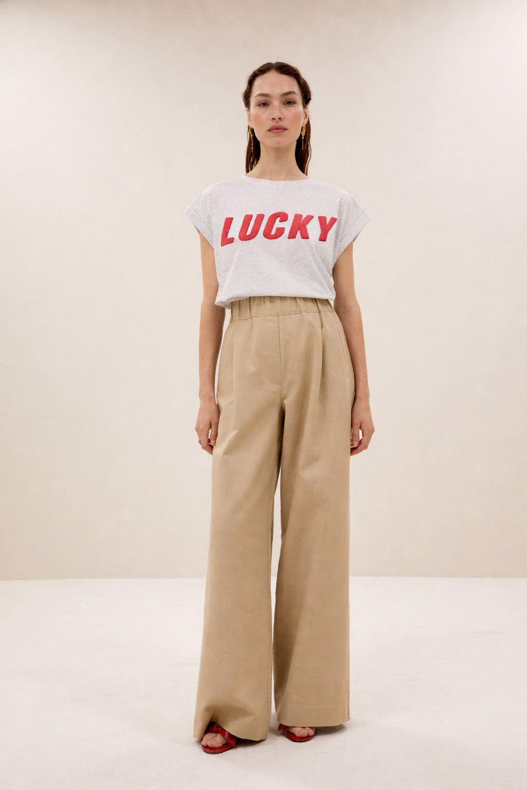 benji canvas pants | dark sand