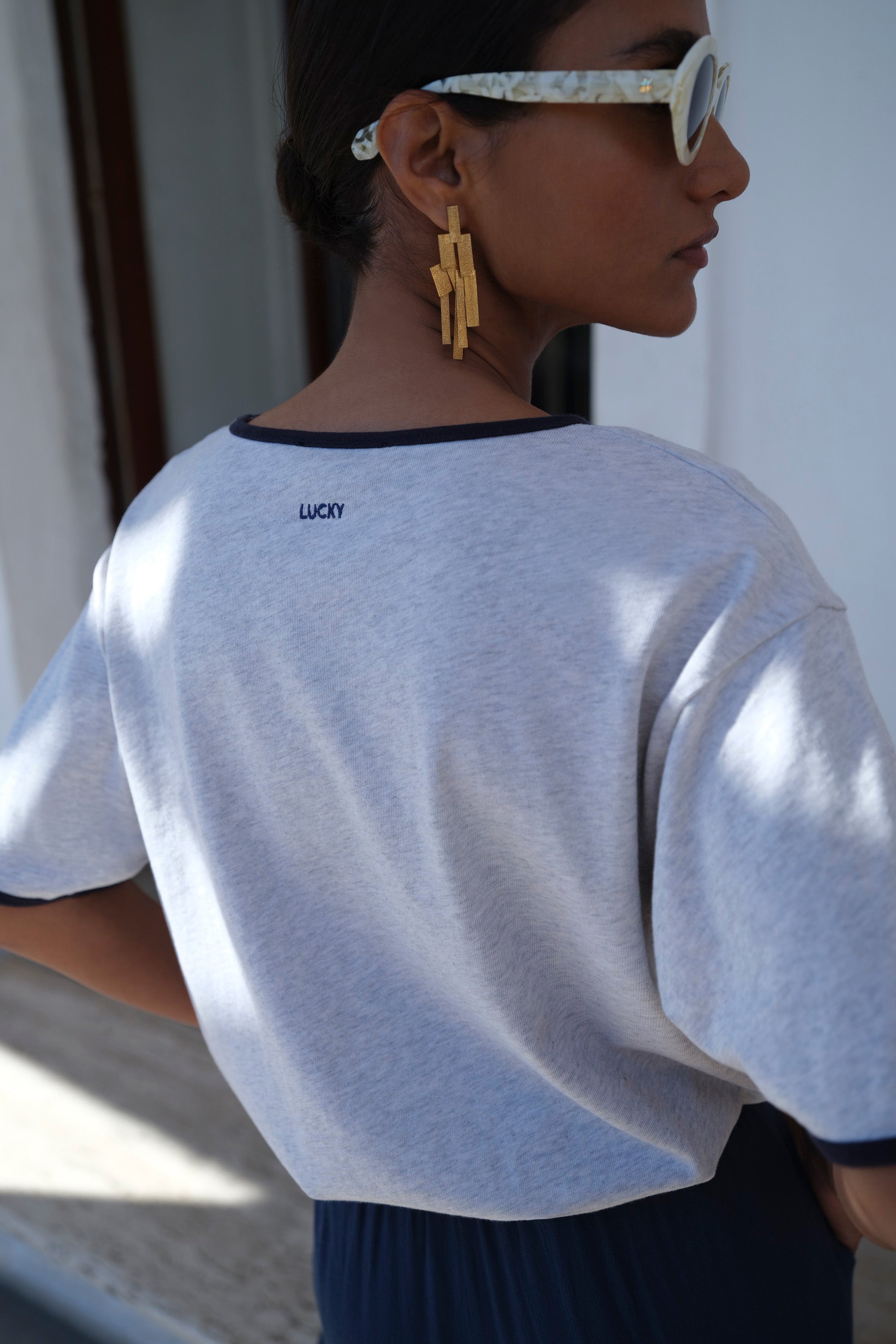 nimes top | light grey melee