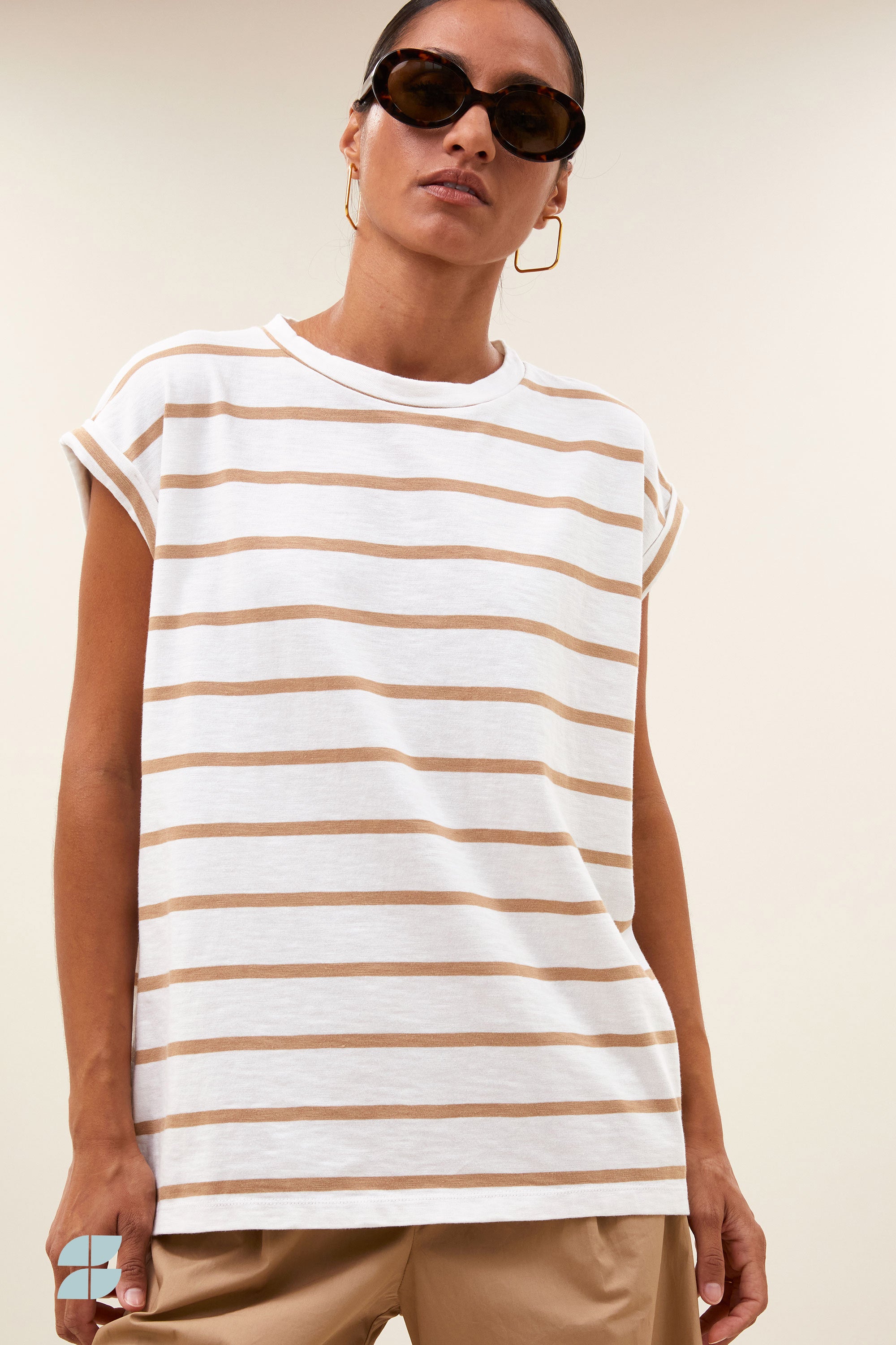 tobi heavy flame stripe top | desert stripe