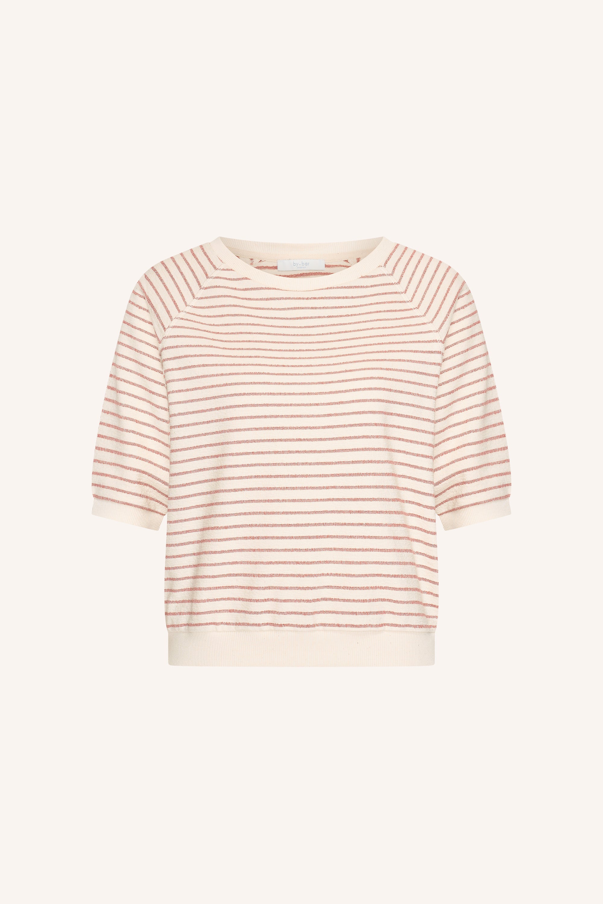 neva heavy jersey stripe top | sunset rose stripe