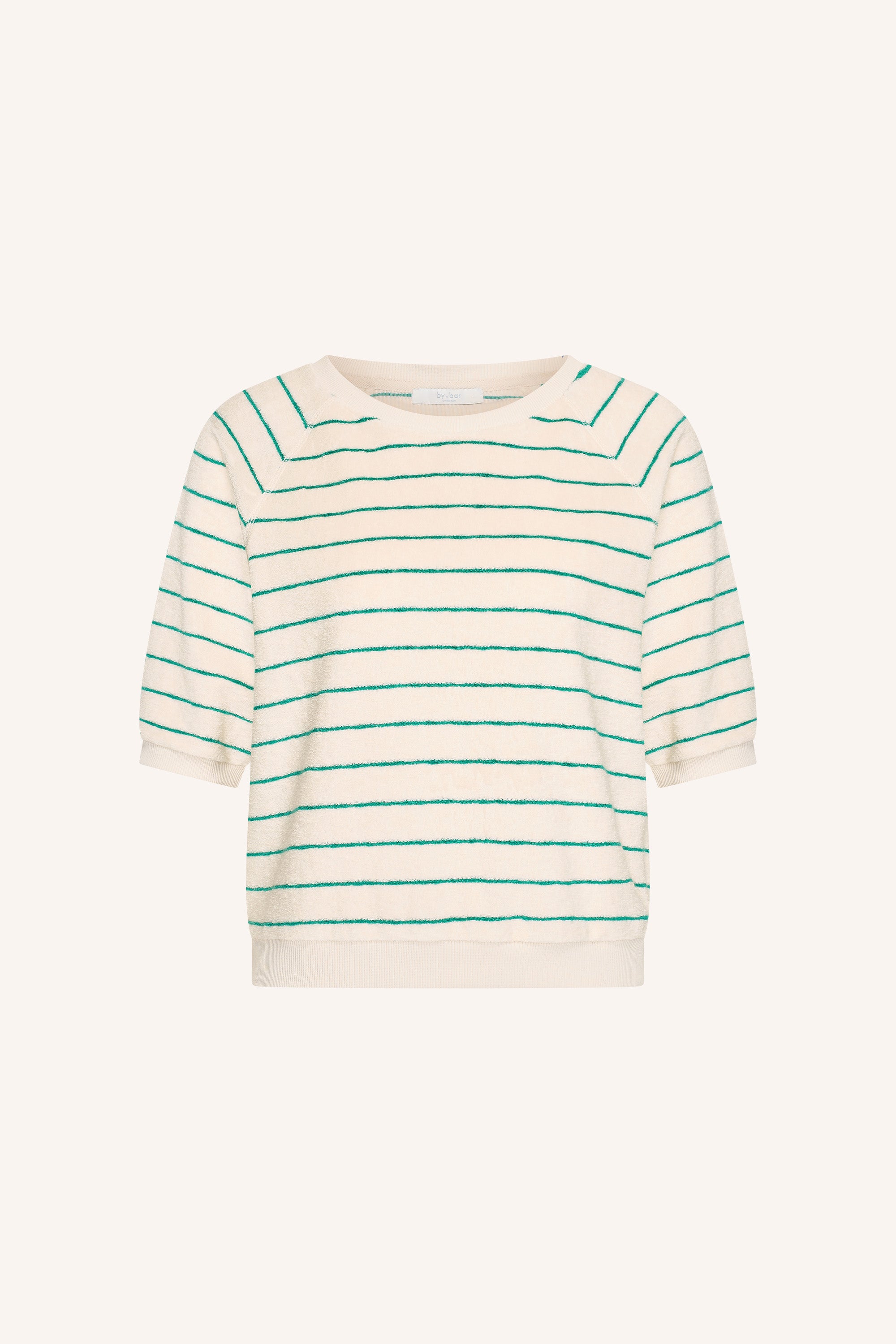 neva slub stripe top | green lake stripe
