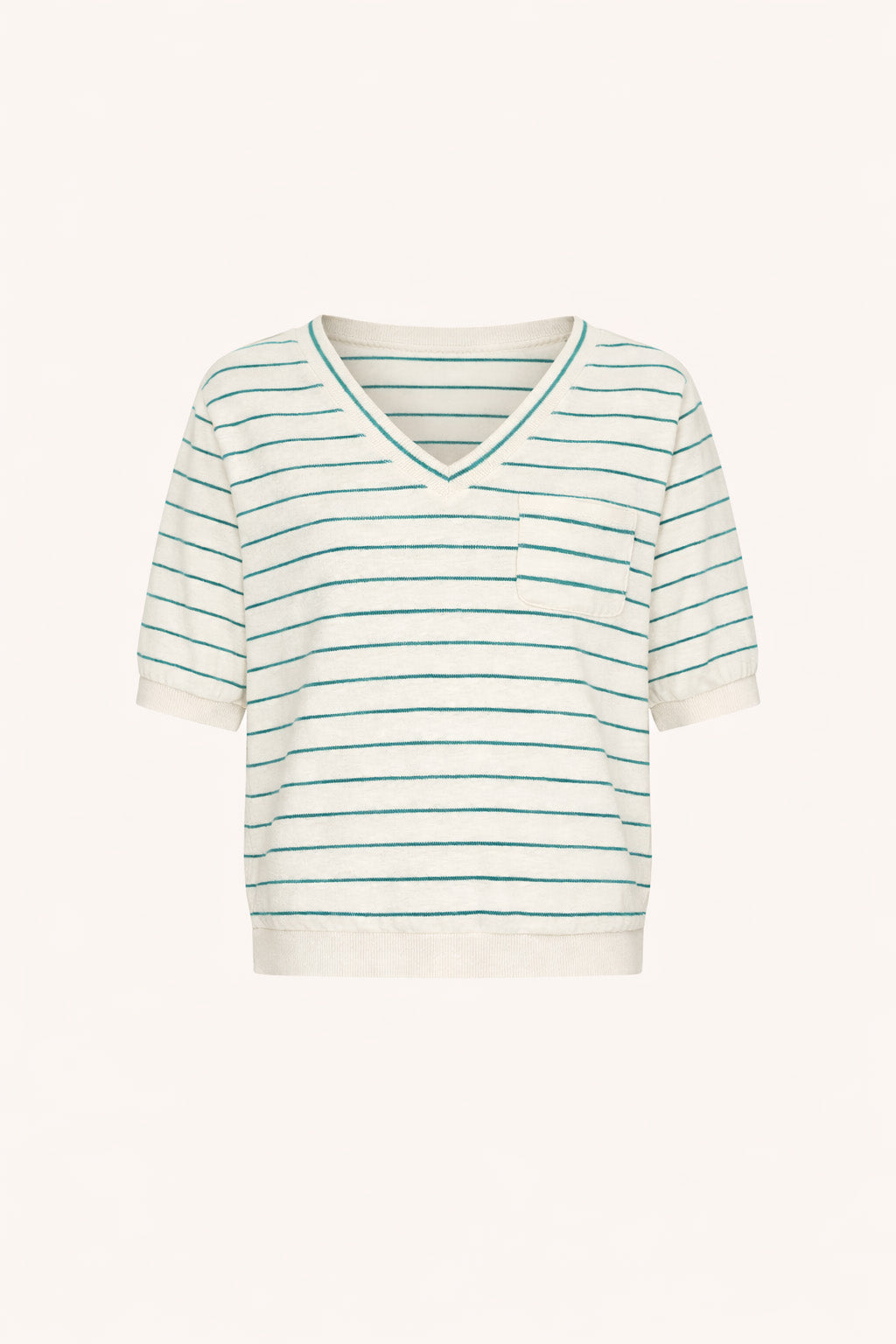 tyler slub stripe top | green lake stripe