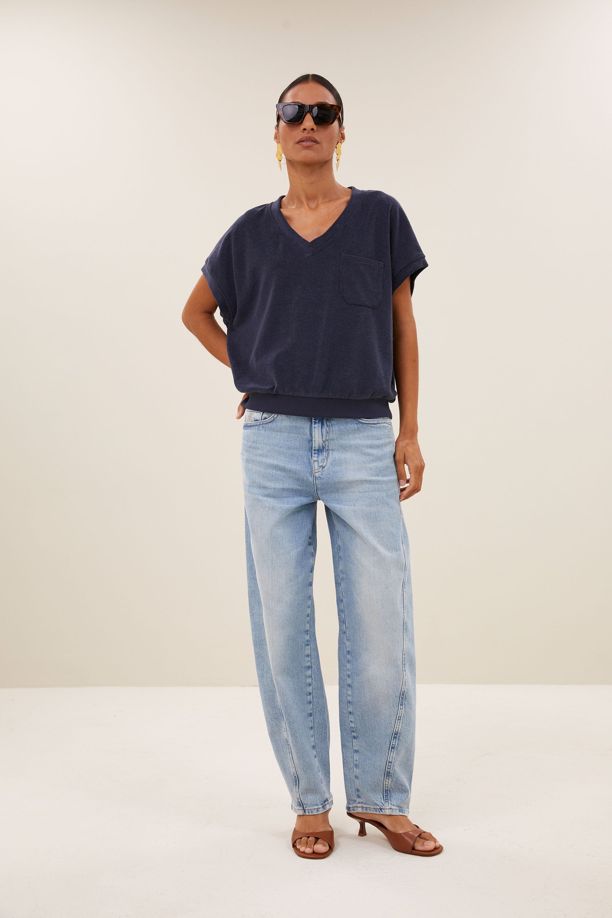 tyler slub top | midnight