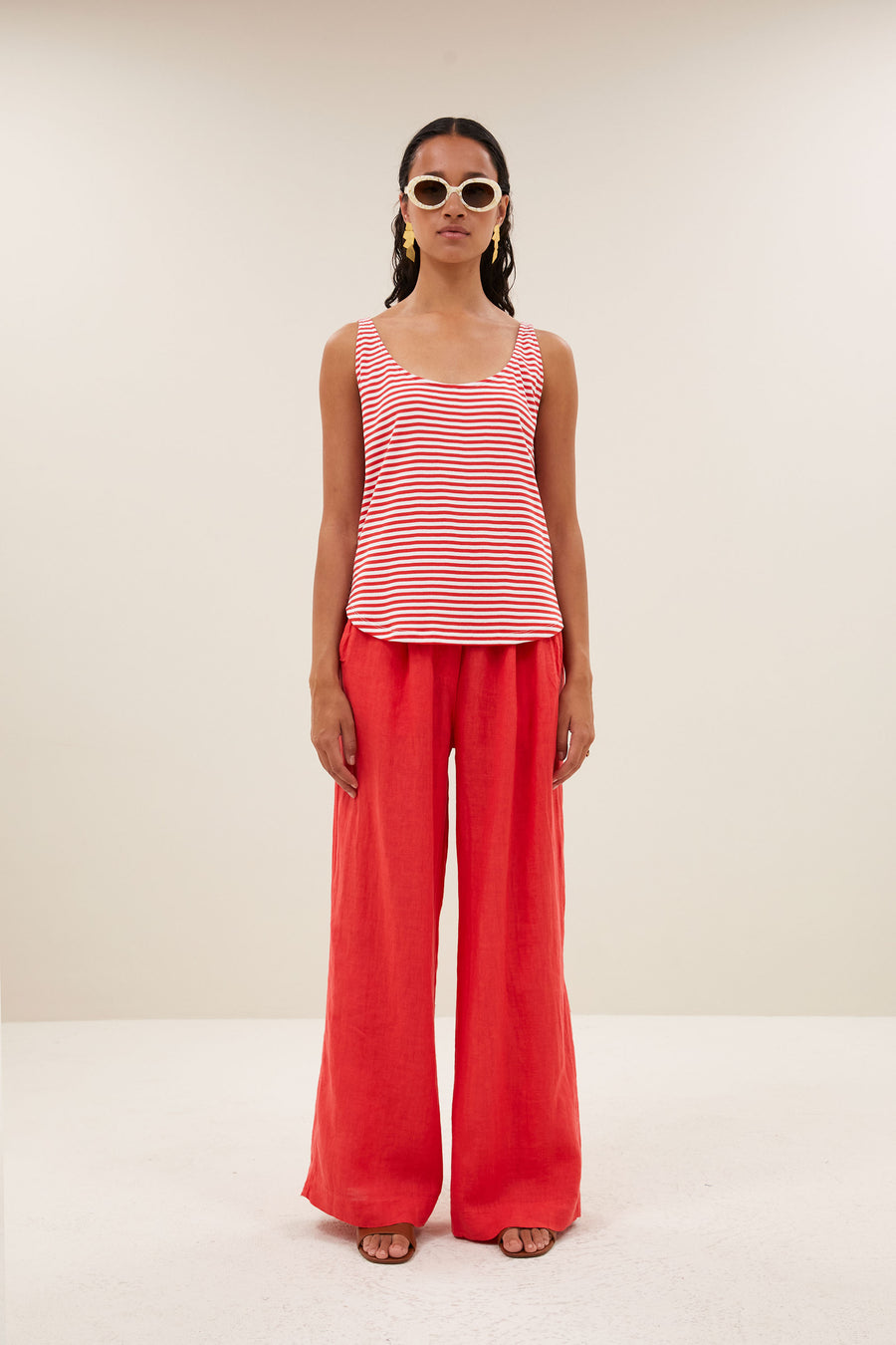 kid-stripe-singlet-lollipop-stripe-casual fit-losvallende pasvorm-ronde halslijn-by-bar-vooraanzicht