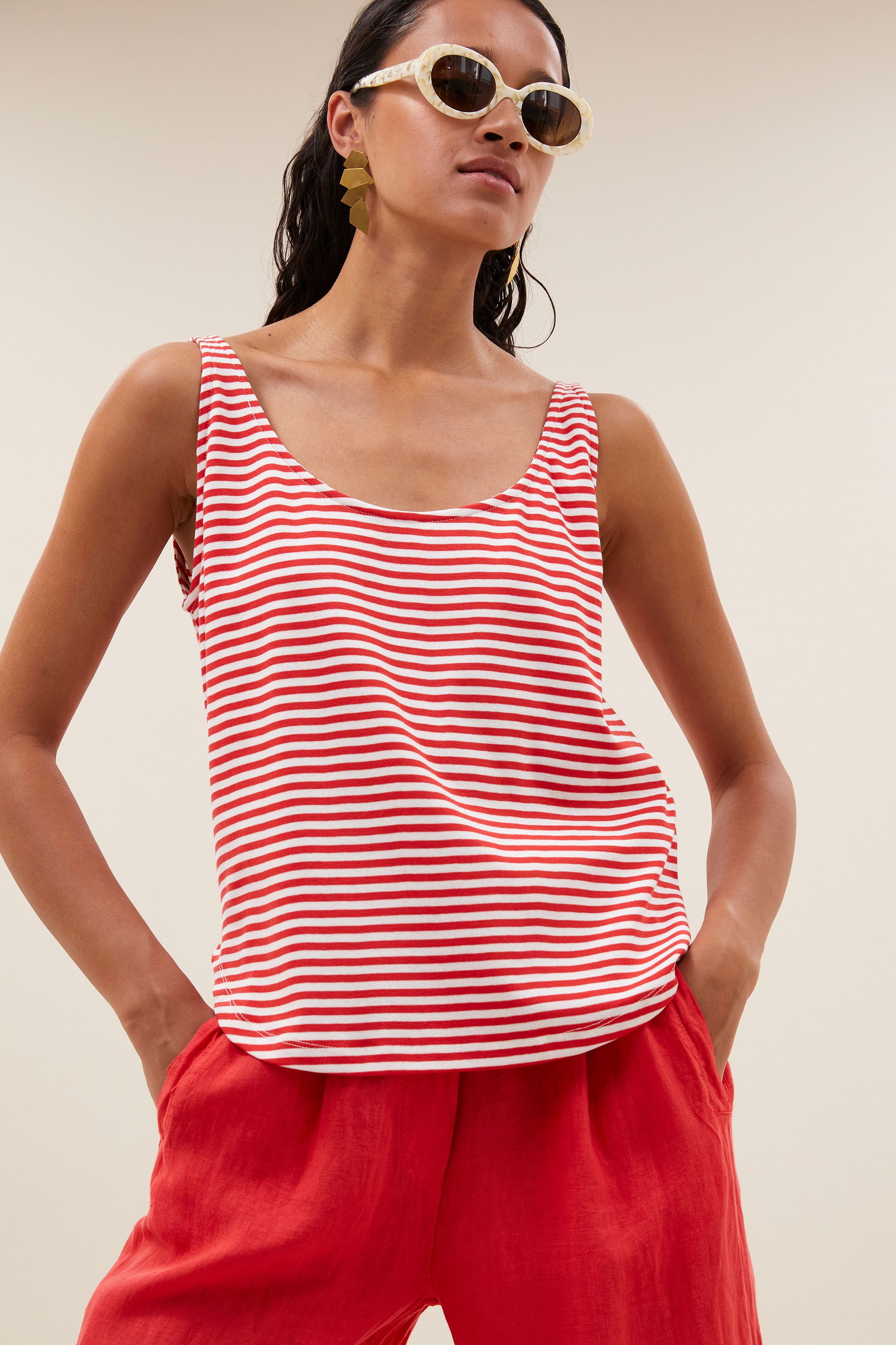kid stripe singlet | lollipop stripe
