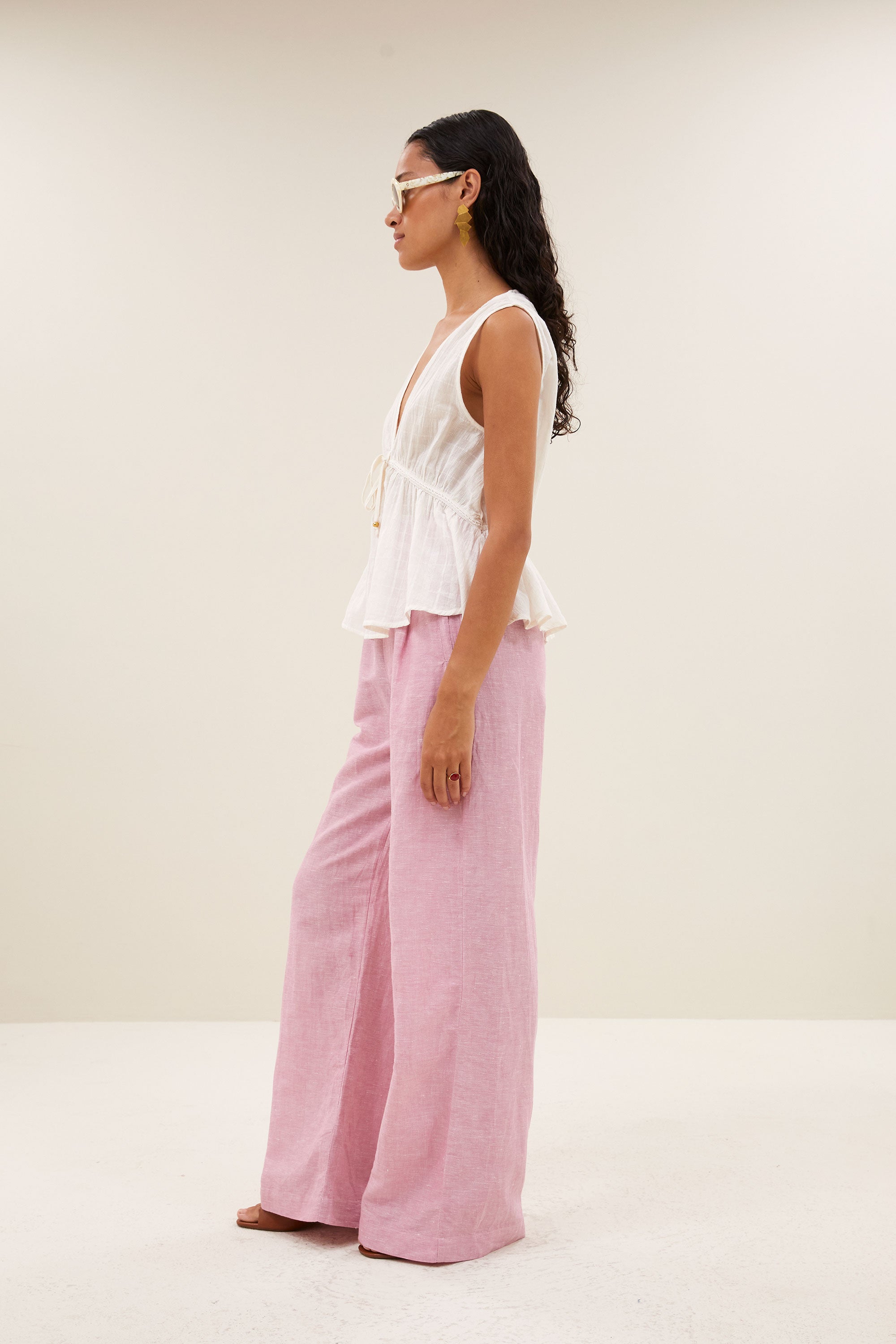 meryl dobby top | cloud white