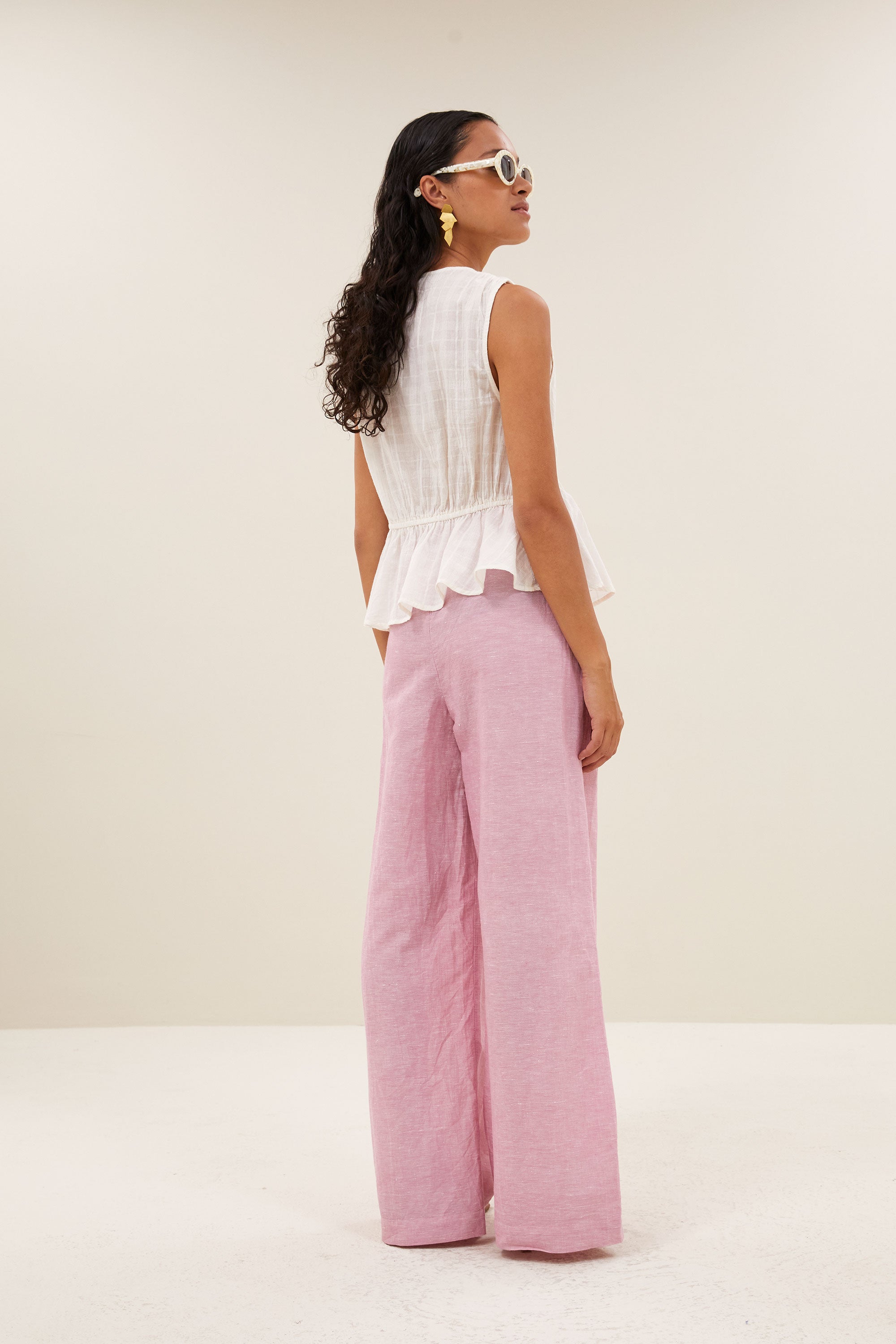 meryl dobby top | cloud white