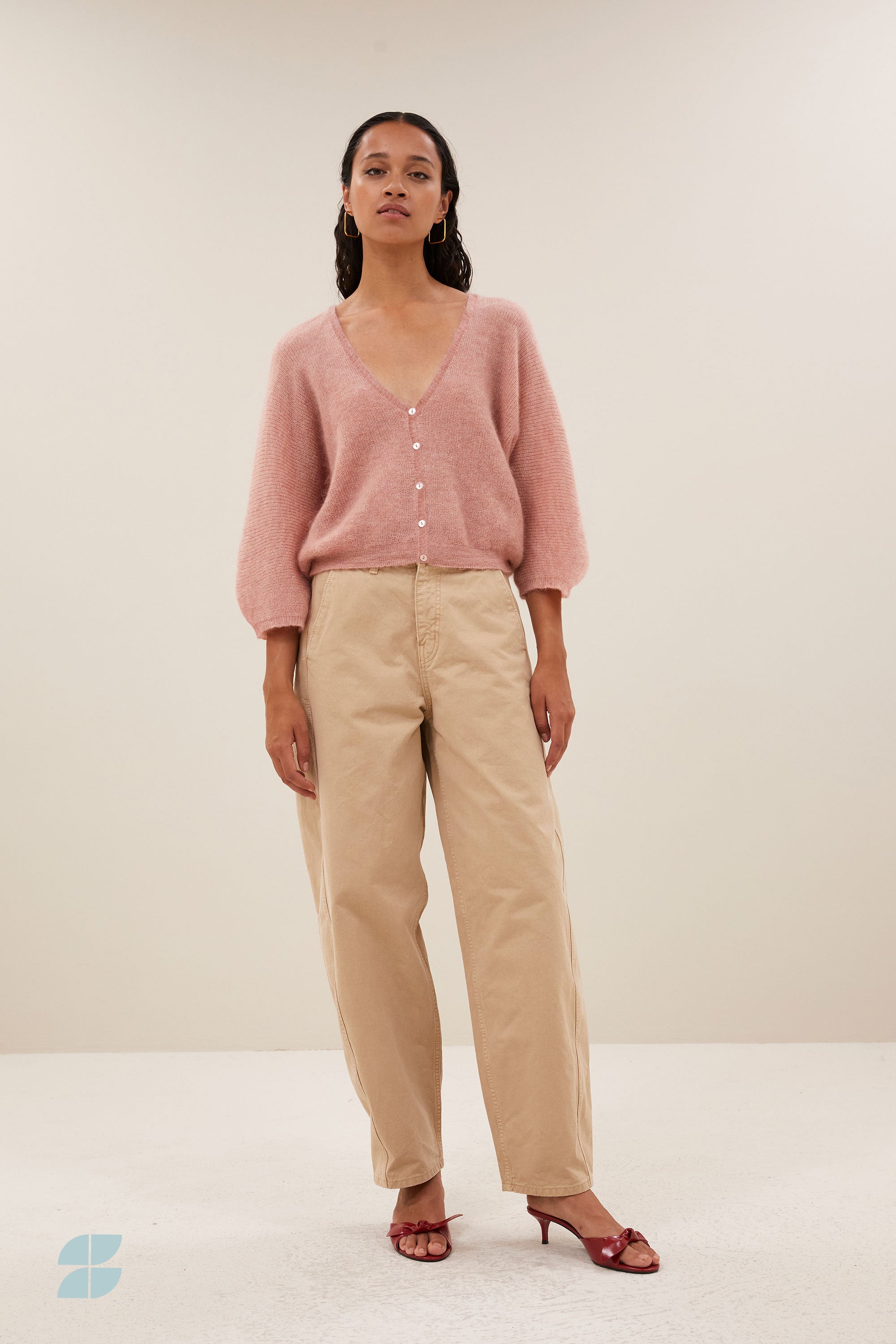 indra cardigan | light pink