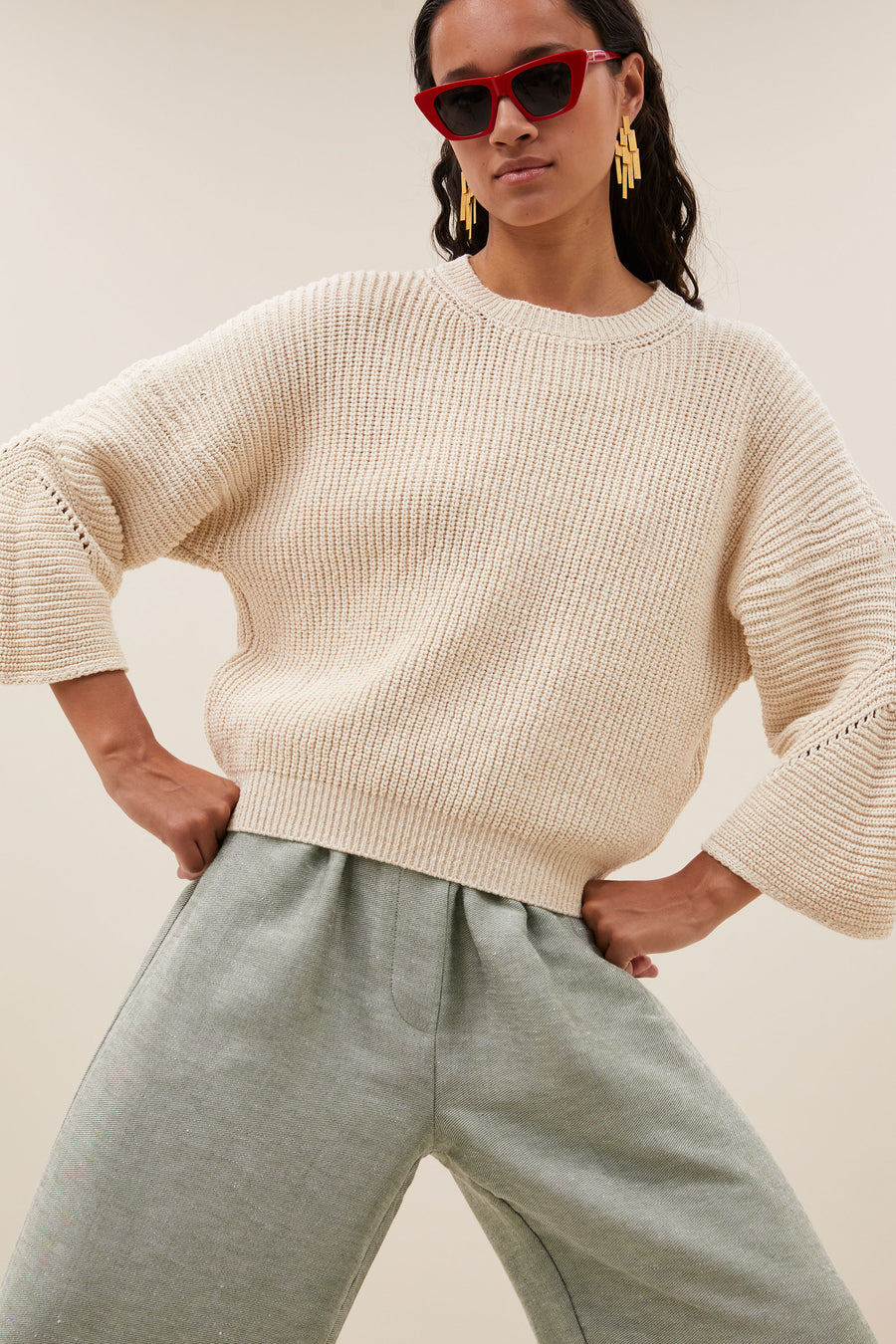 jimmy-pullover-off-white-casual fit-normale pasvorm-ronde halslijn-by-bar-detail