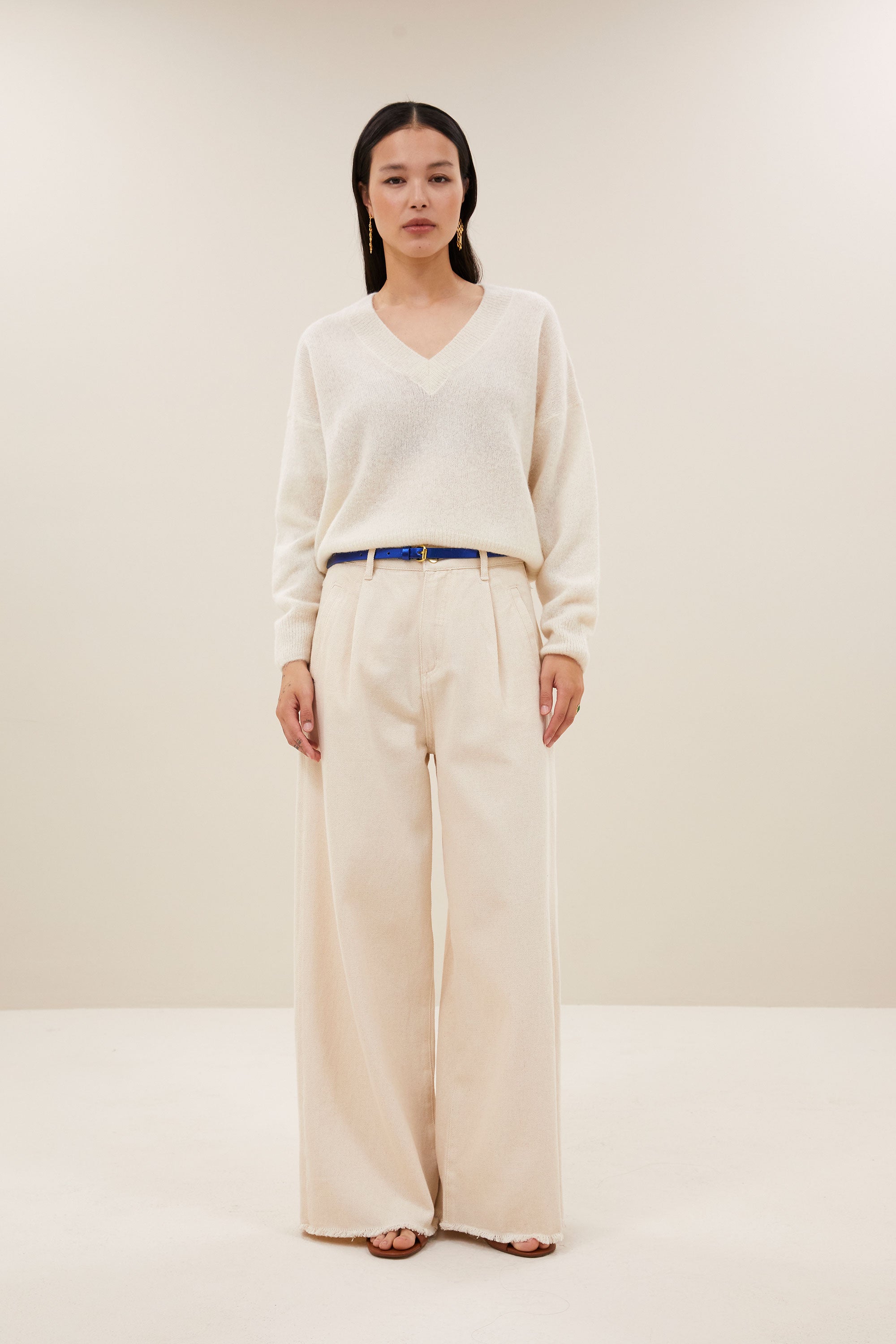 isja fine pullover | off white