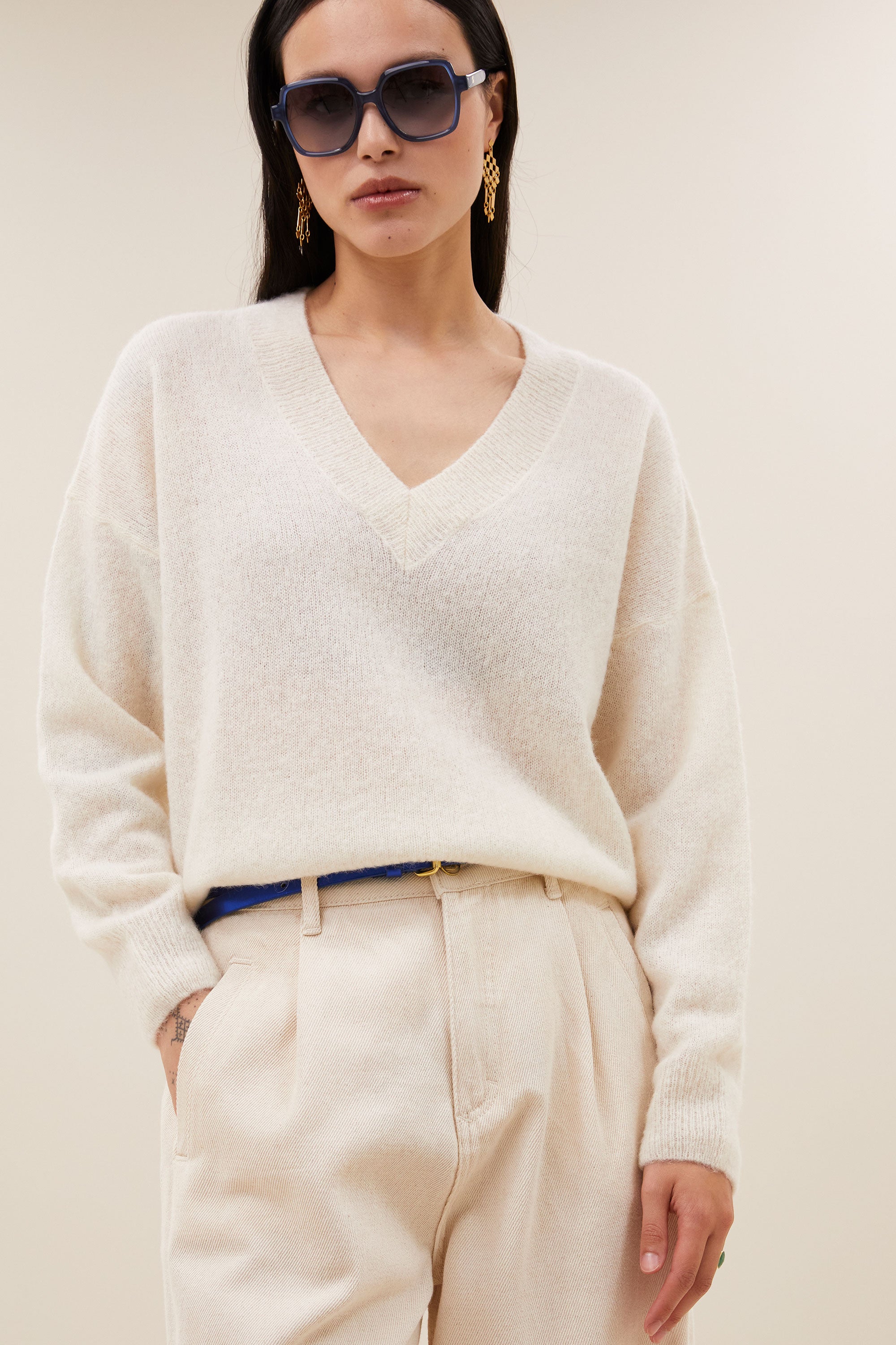 isja fine pullover | off white