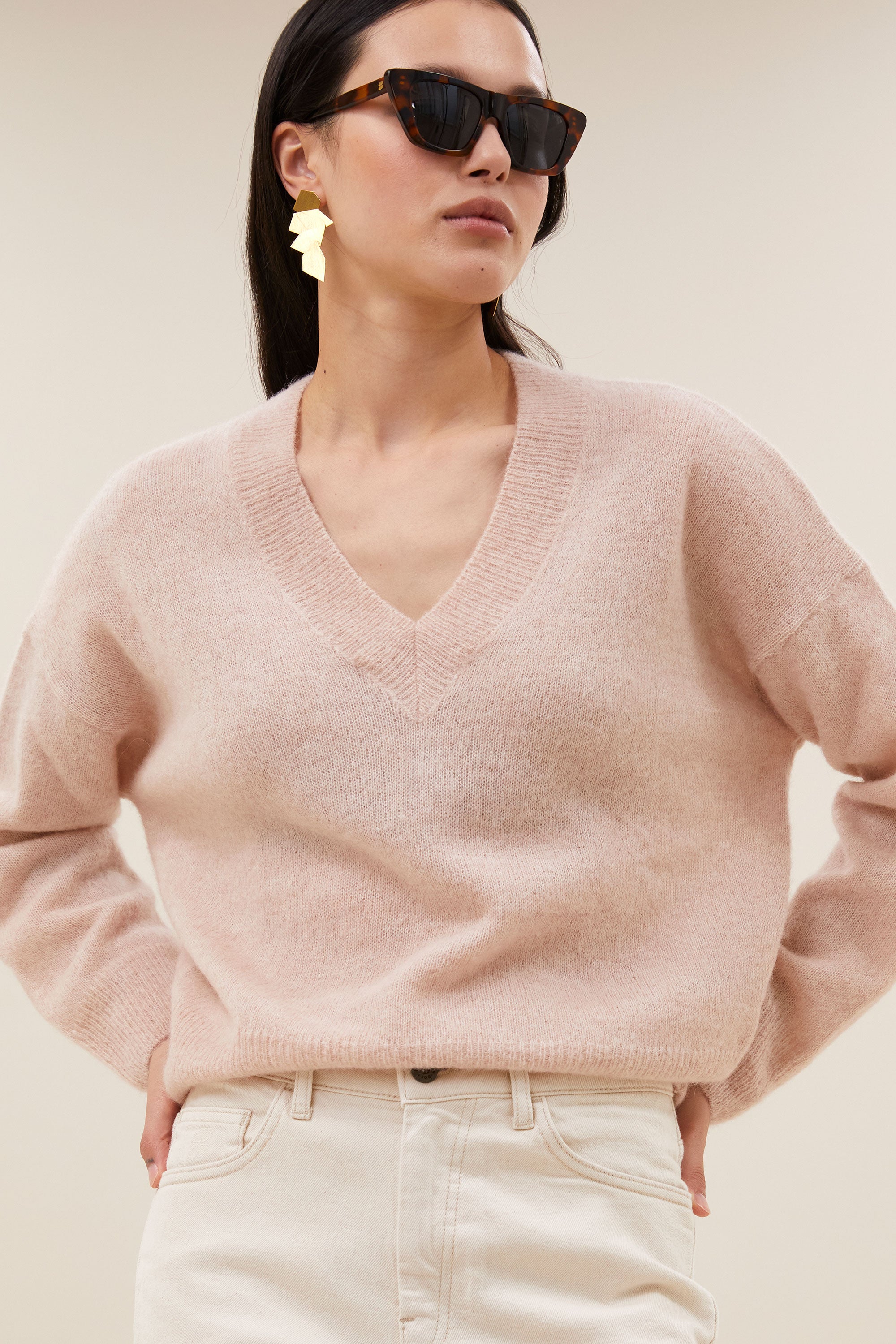 isja fine pullover | light pink