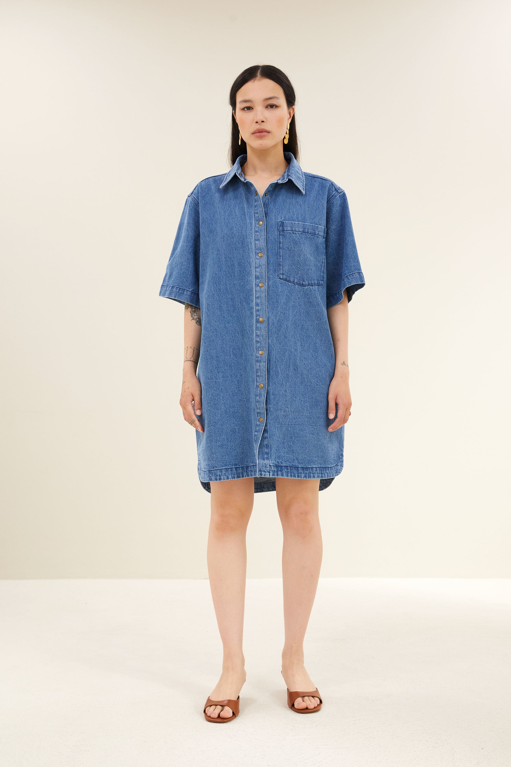 lexia denim dress | medium denim