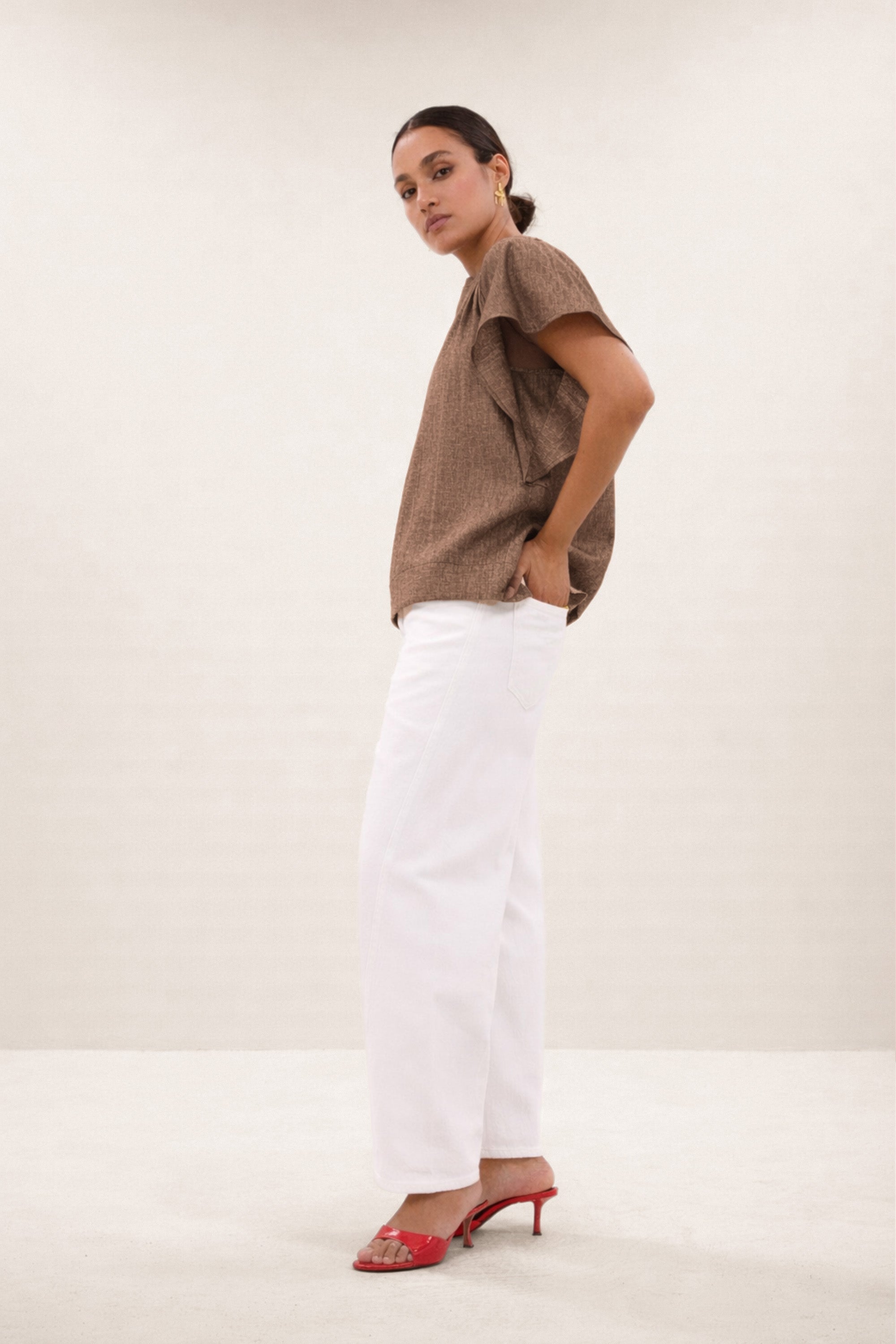 begum white jeans | white