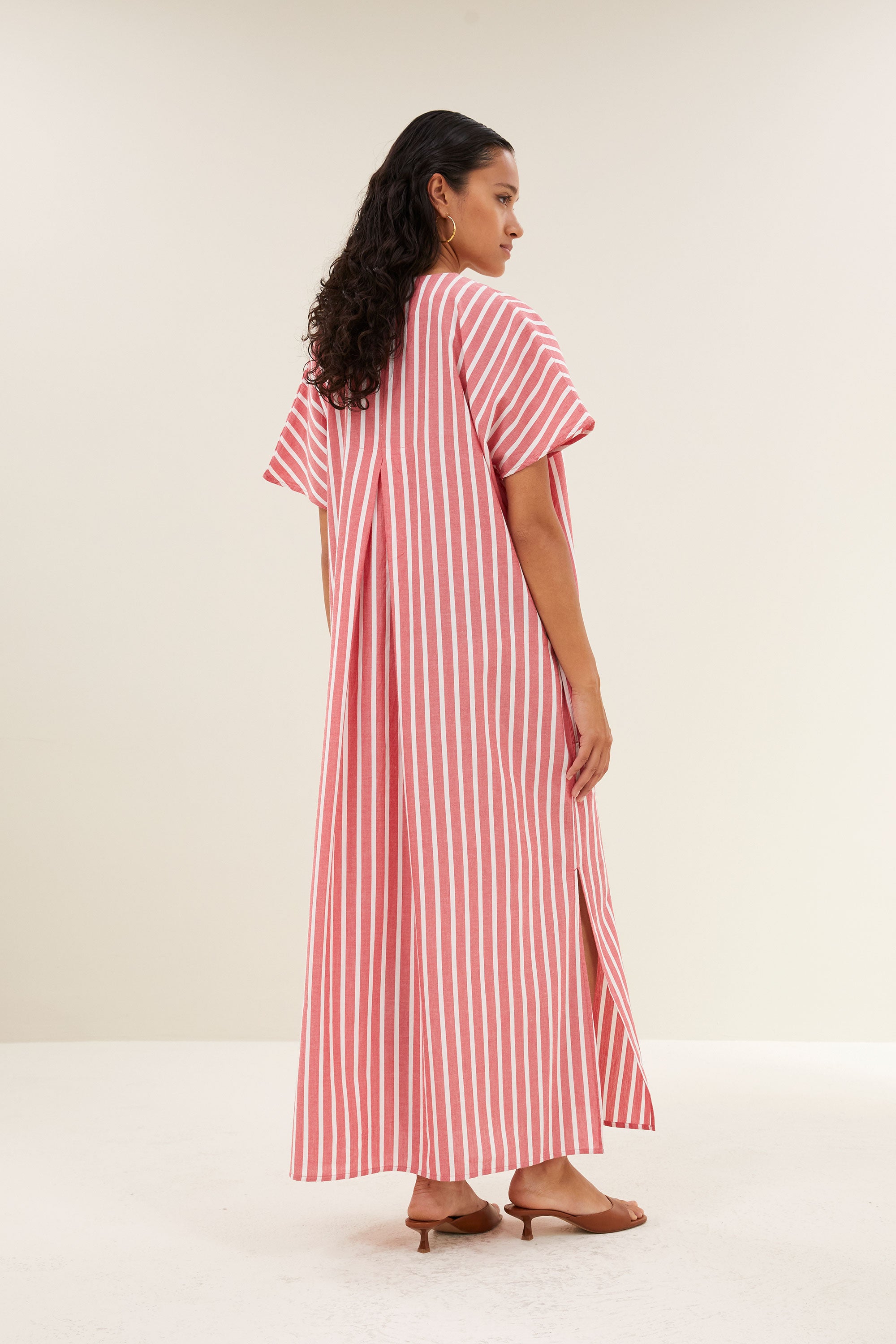 bali stripe dress | red stripe