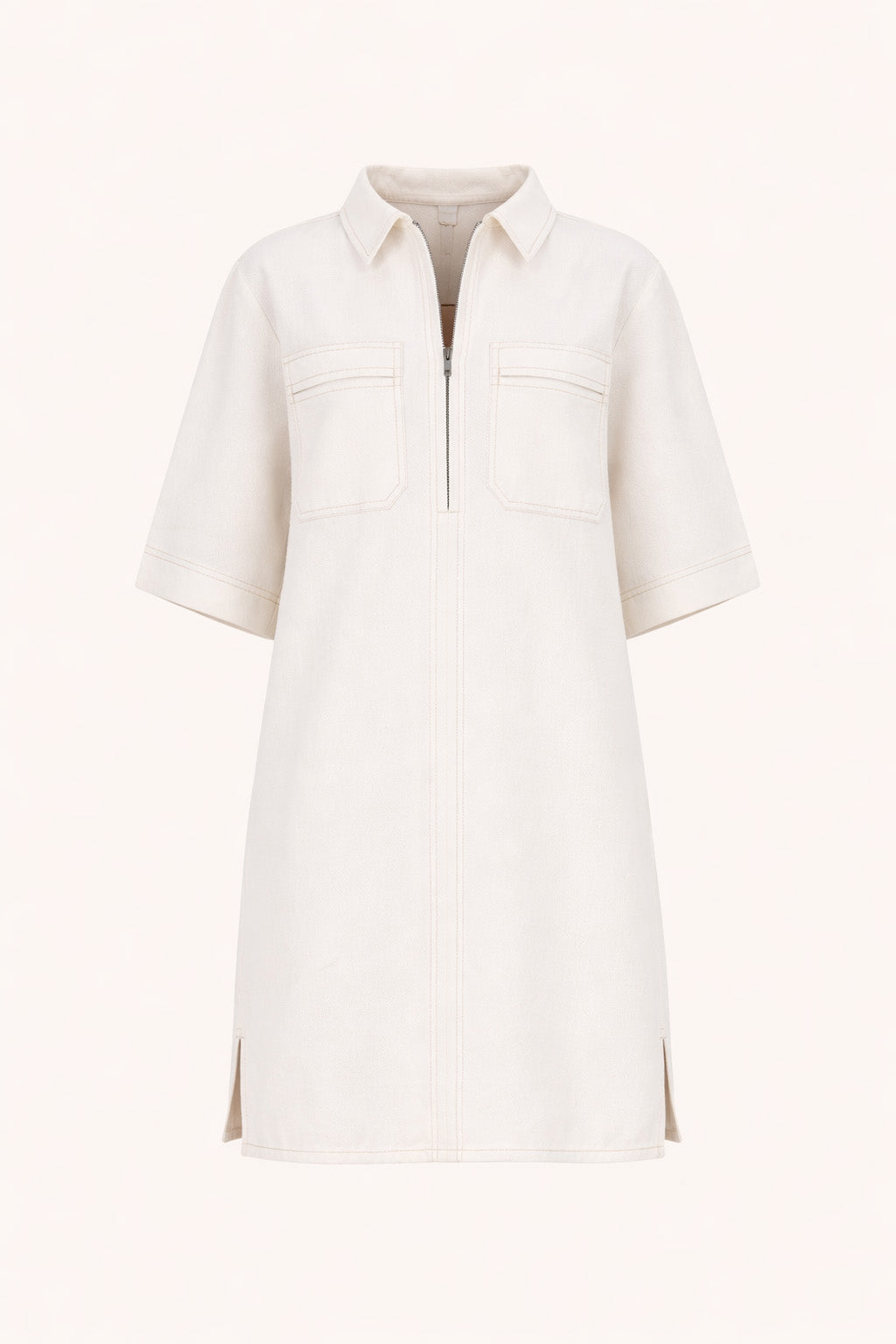 philipe twill dress | cloud white